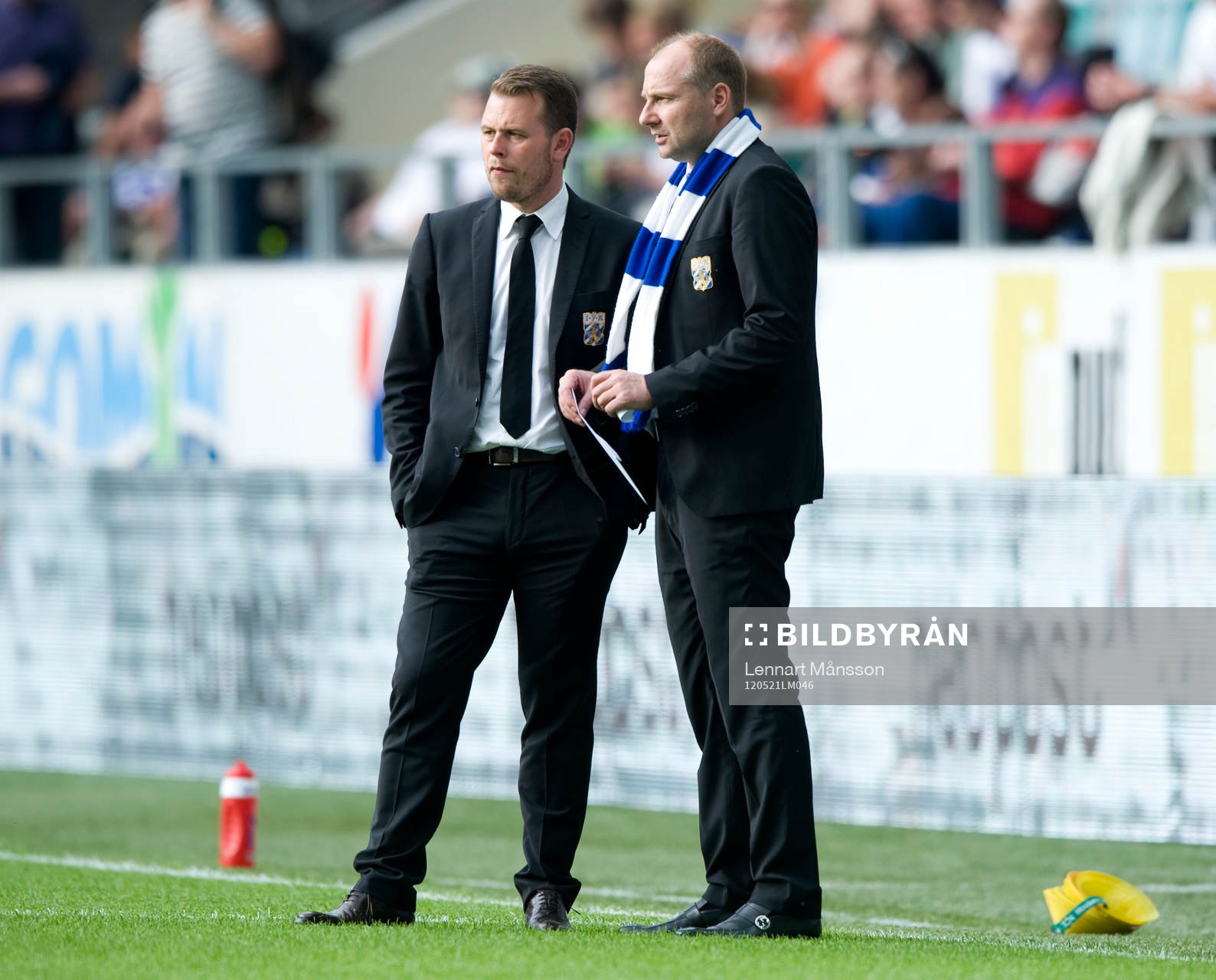 Mikael Stahre, tränare och Håkan Mild, sportchef