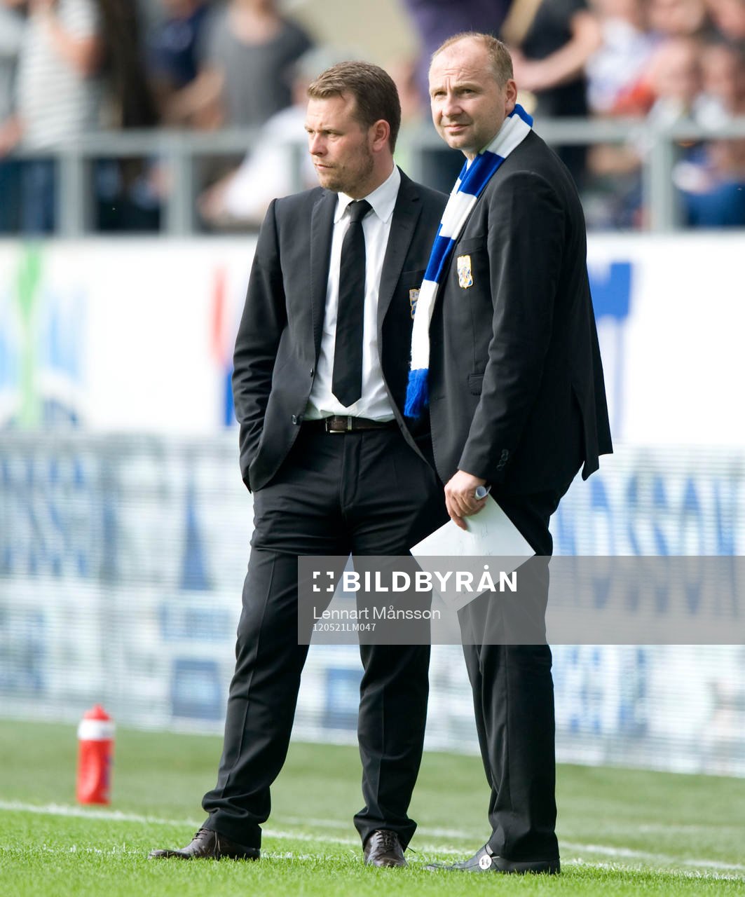 Mikael Stahre, tränare och Håkan Mild, sportchef