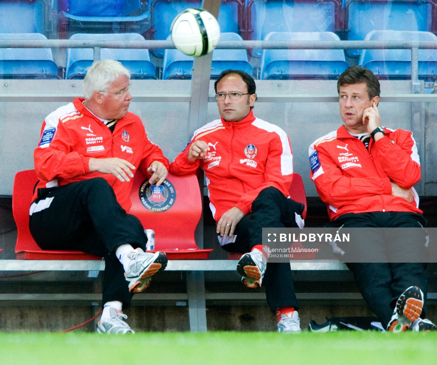 Conny Karlsson, Per-Ola Ljung och Sven Andersson, tränare.