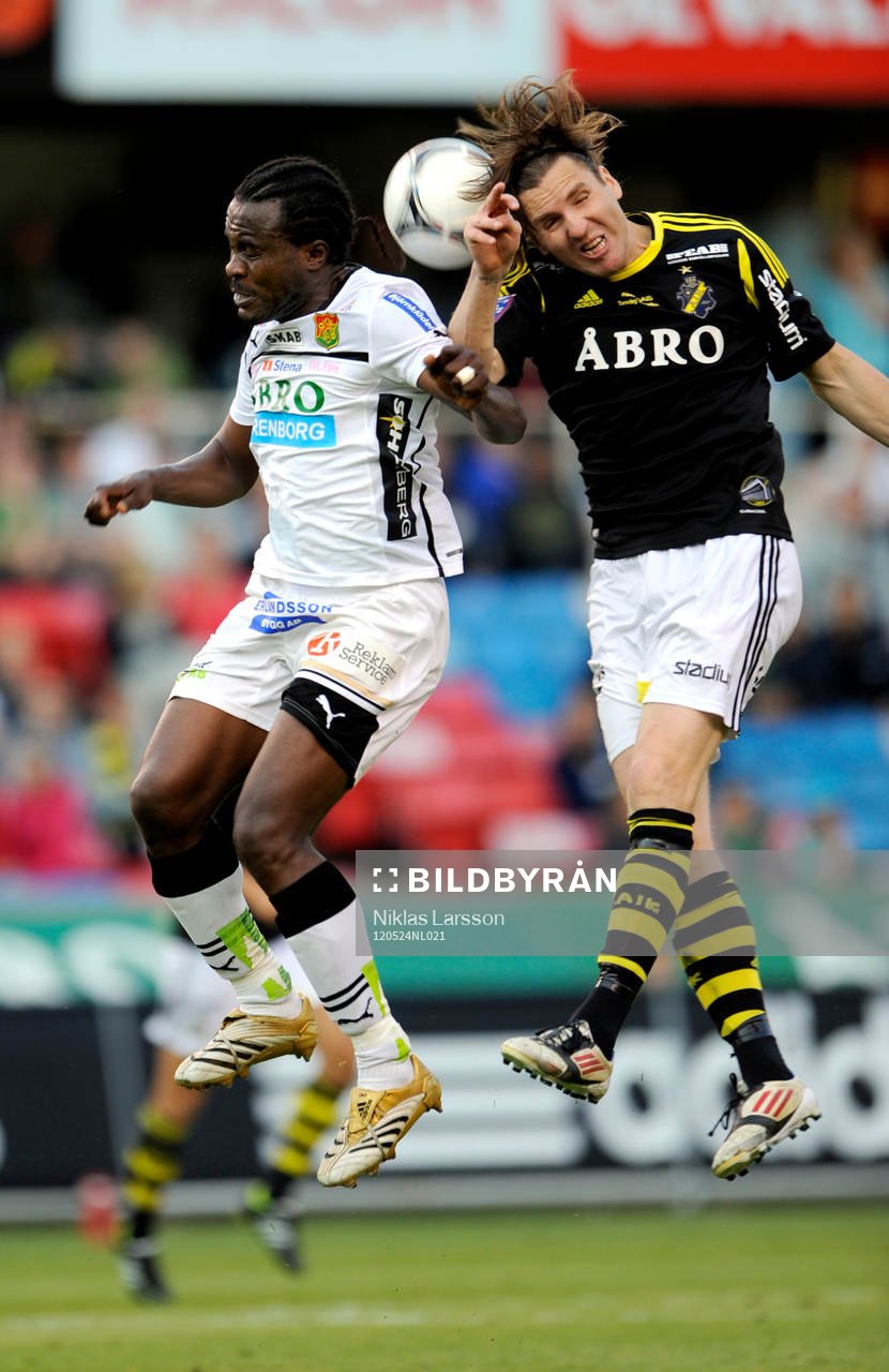 Nils-Eric Johansson, AIK och Peter Ijeh, GAIS