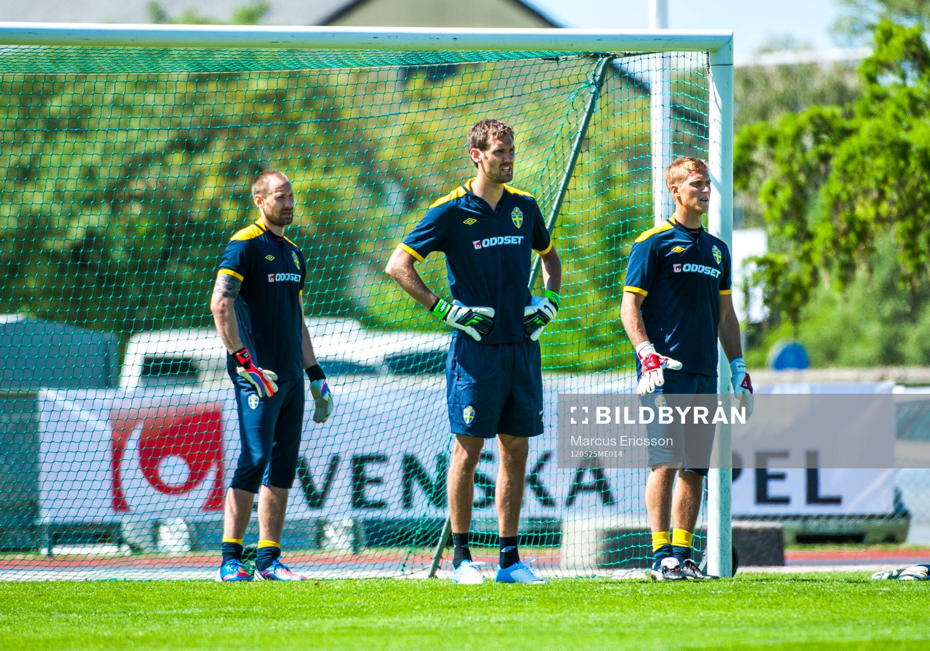  Sverige samlas i Visby inför EM. Johan Wiland, Andreas Isaksson och Pär Hanson, målvakt