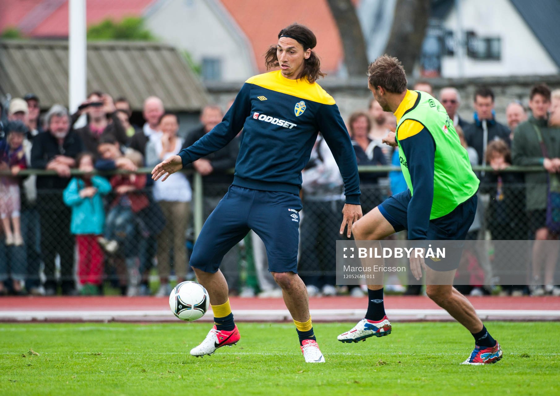  Sverige tränar i Visby inför EM. Zlatan Ibrahimovic och Andreas Granqvist