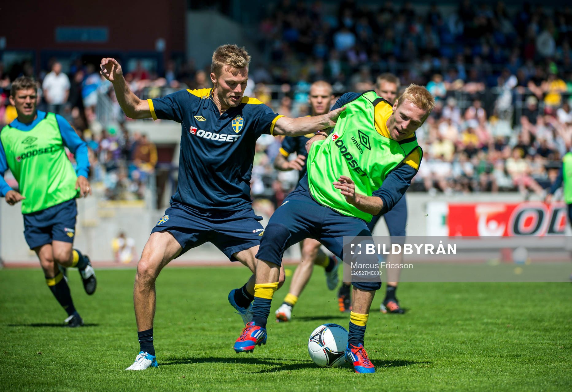  Sverige tränar i Visby inför EM. Sebastian Larsson och Christian Wilhelmsson