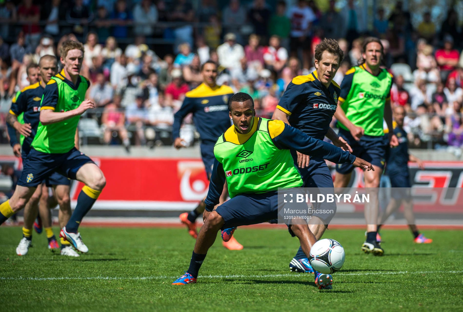  Sverige tränar i Visby inför EM. Martin Olsson och Tobias Hysén