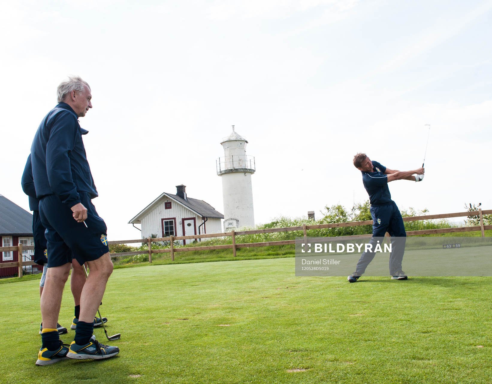 Delar av landslaget spelar golf, Landslagschef Lars Richt,