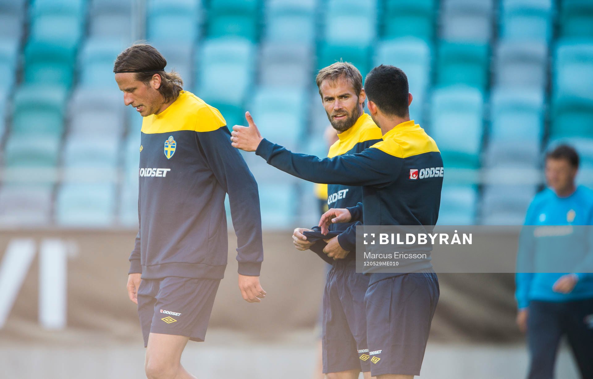Jonas Olsson, Olof Mellberg och Behrang Safari