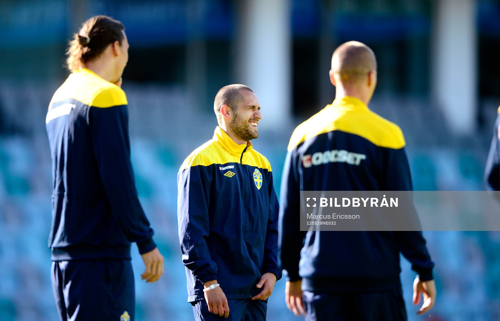 Emir Bajrami skämtar med Zlatan Ibrahimovic
