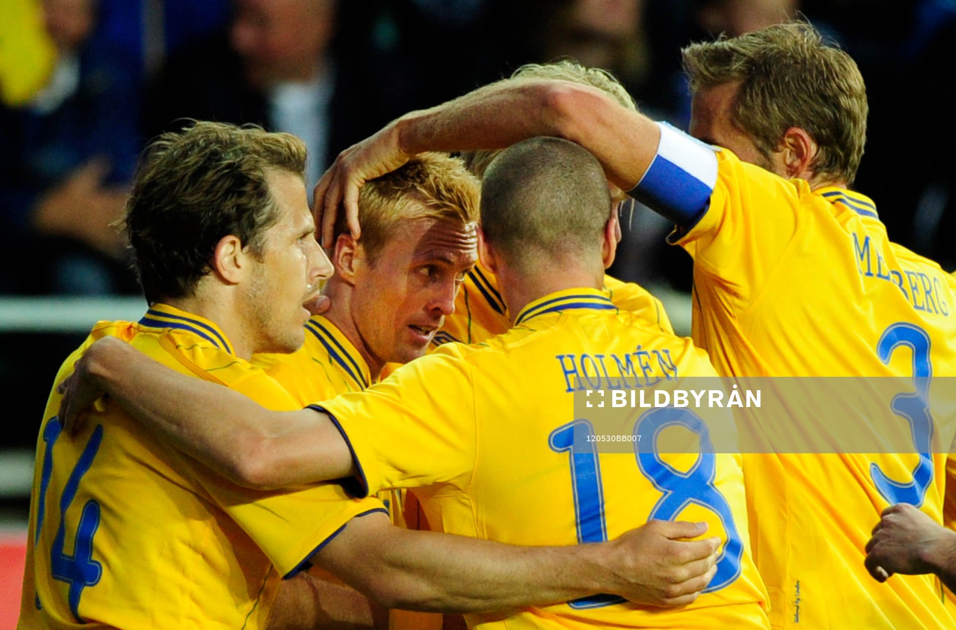  Christian Wilhelmsson, Sverige, jubel efter 3-1.