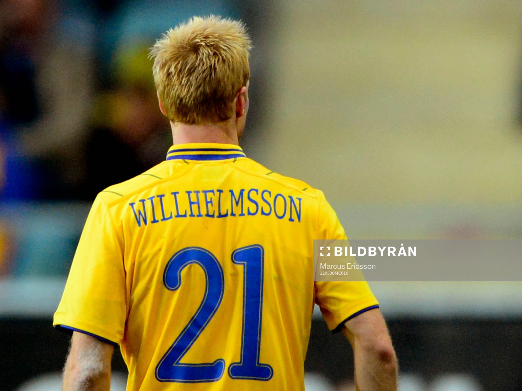 Christian Wilhelmsson, Sverige, med felstavad tröja