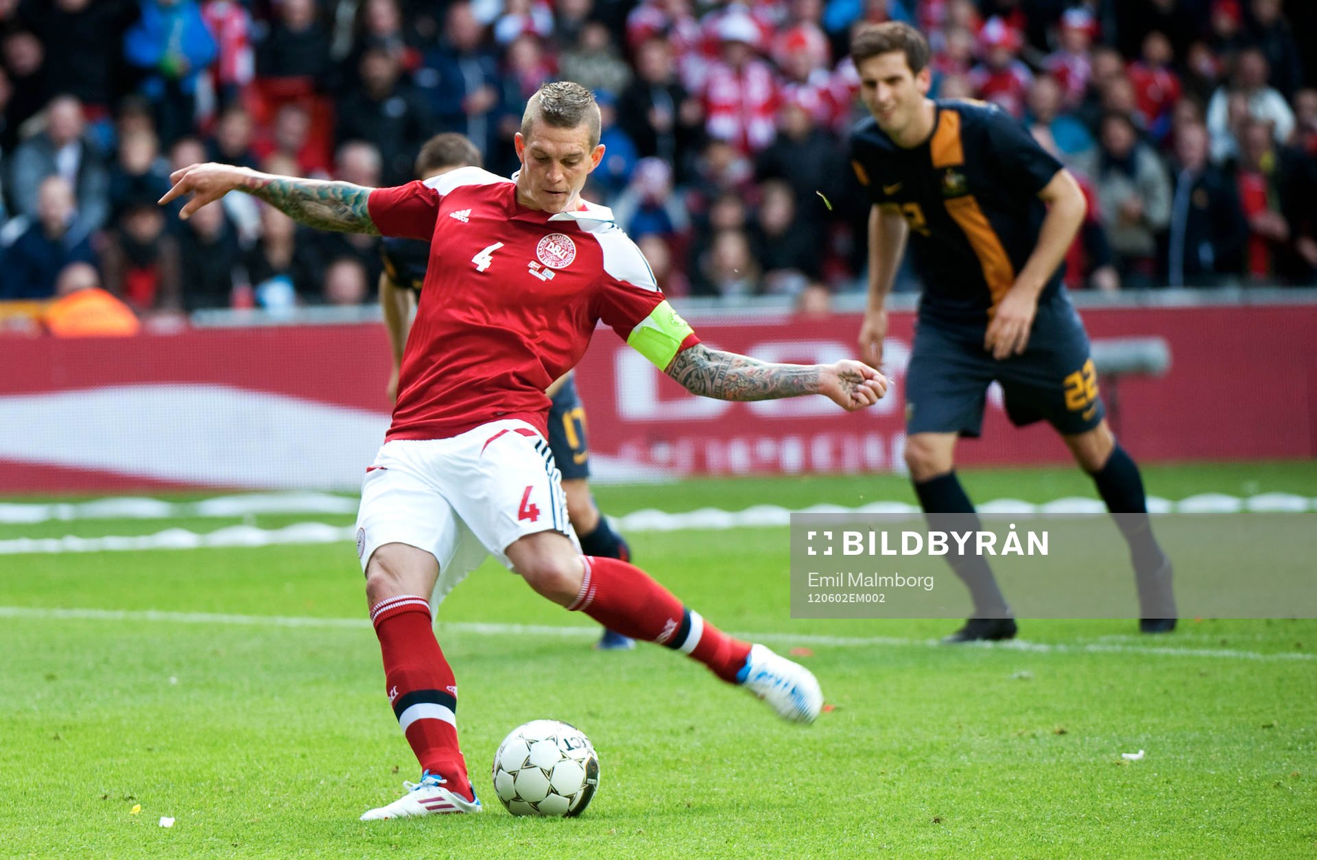 Daniel Agger, Danmark blir fälld och det blåses straff