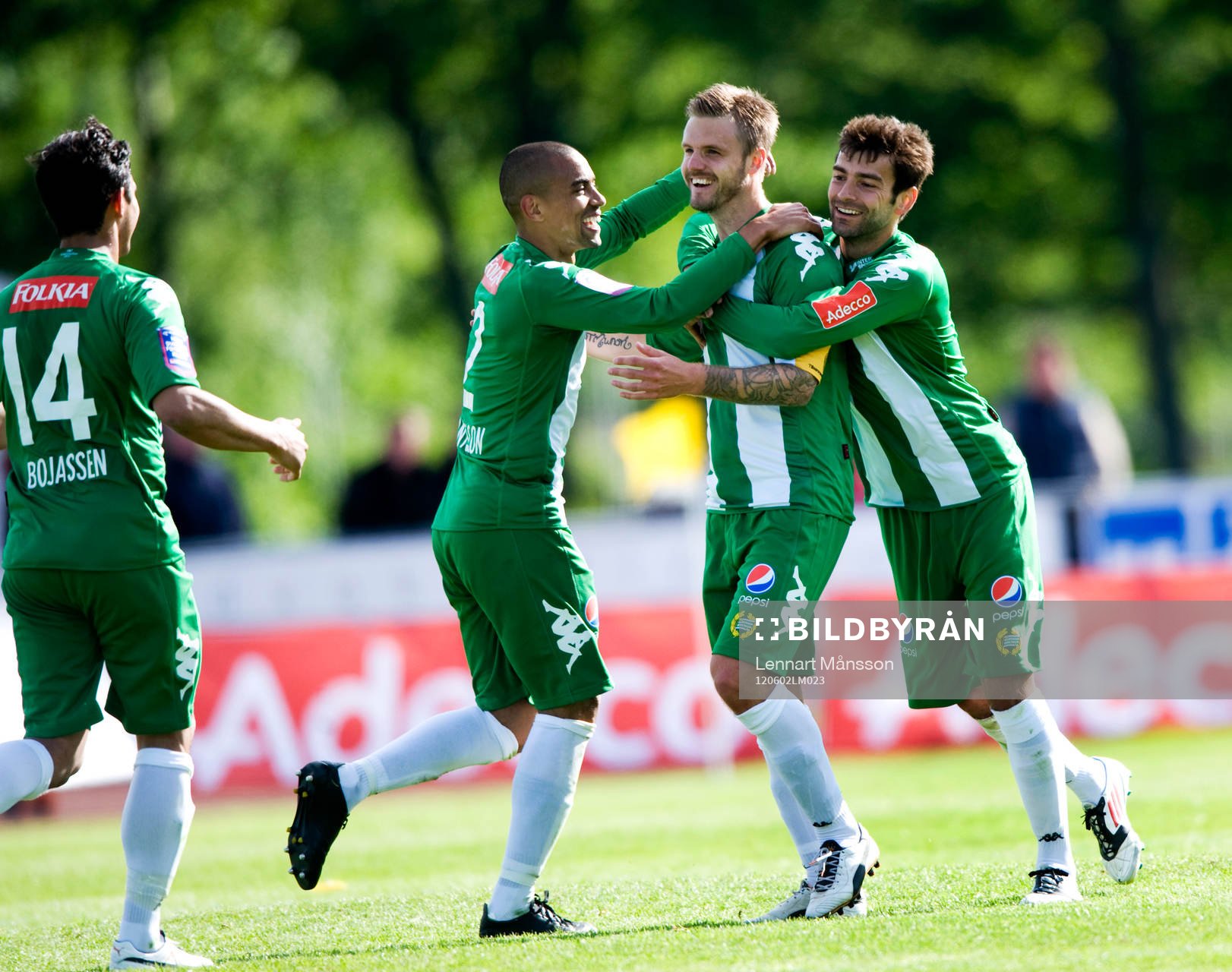 1-1 Andreas Dahl, Hammarby, jubel med Billy Berntsson och