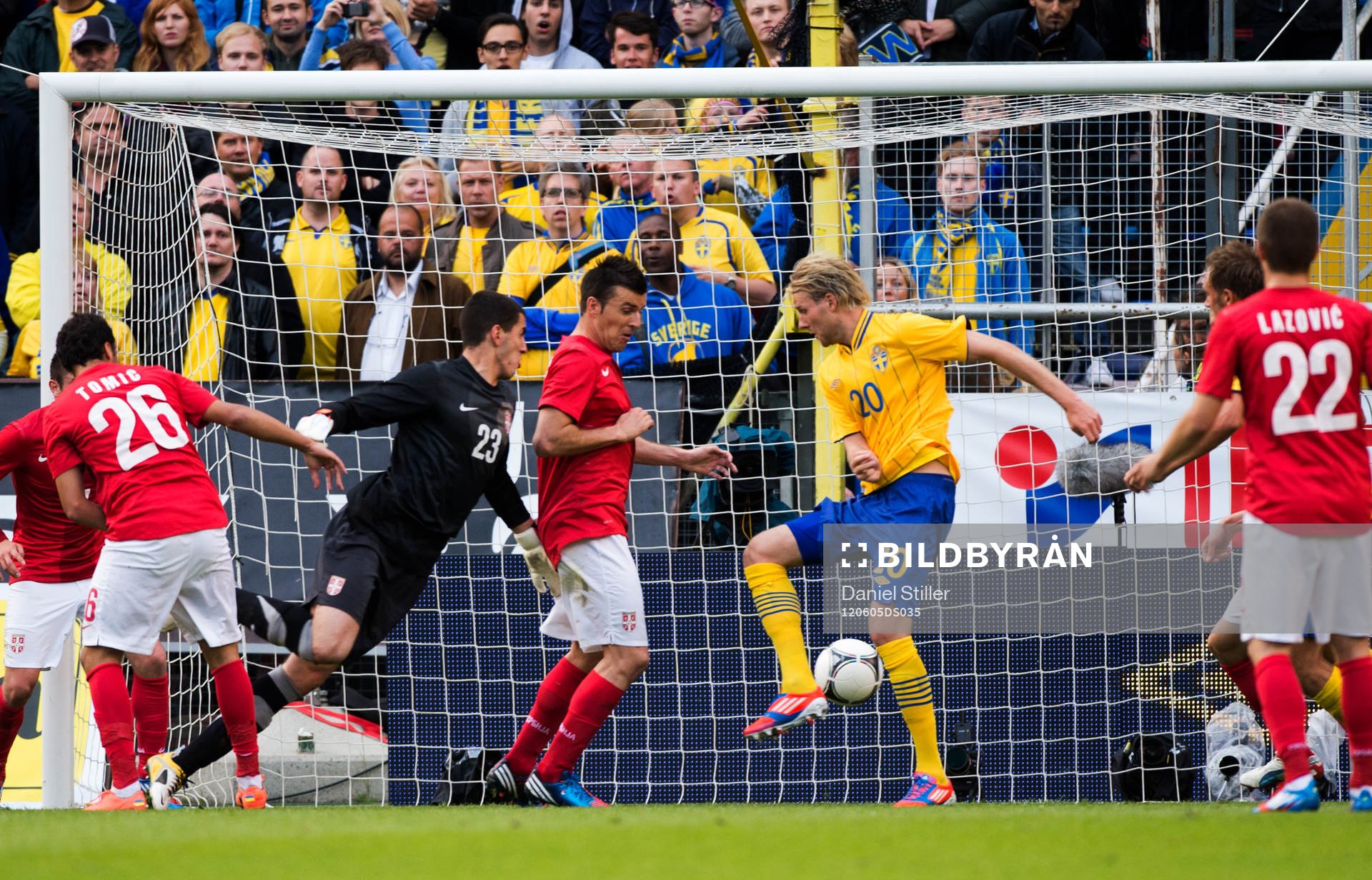 Ola Toivonen, Sverige, gör 1-0