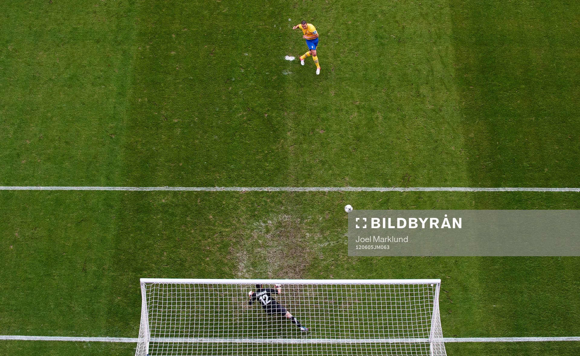 Zlatan Ibrahimovic, Sverige, skjuter mål på straff,