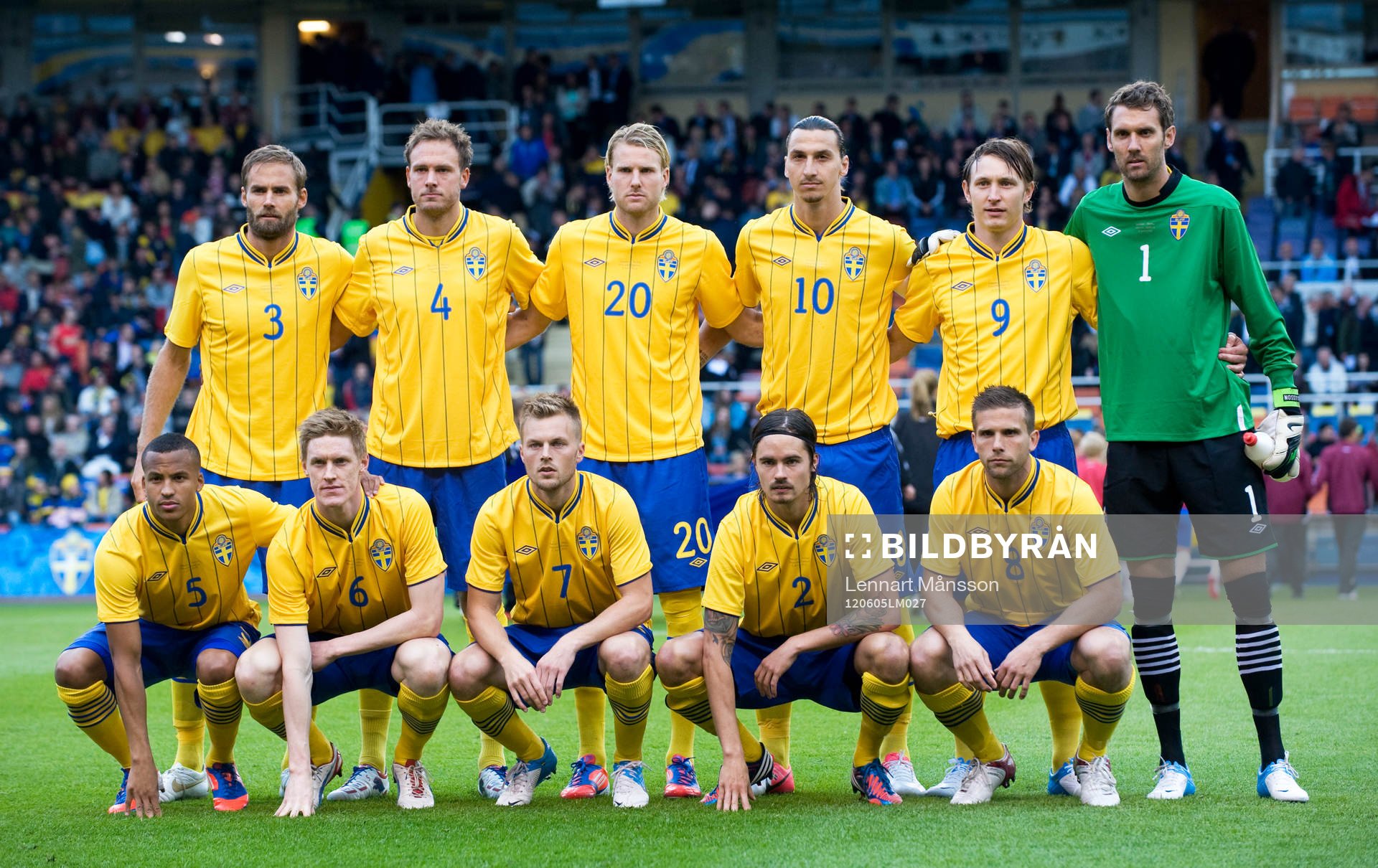 Startelva, bak frv, Olof Mellberg, Andreas Granqvist, Ola