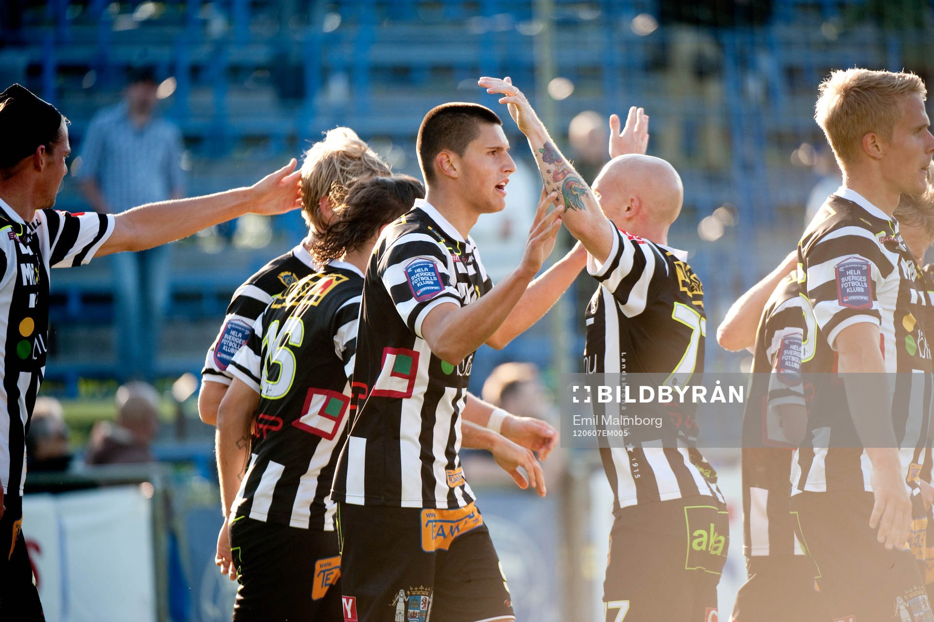 Luka Mijaljevic, Landskrona gör 1-0. Jubel
