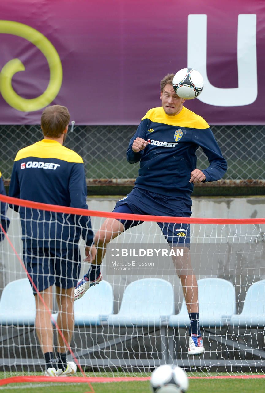 Sveriges första träning i Kiev. Andreas Granqvist
