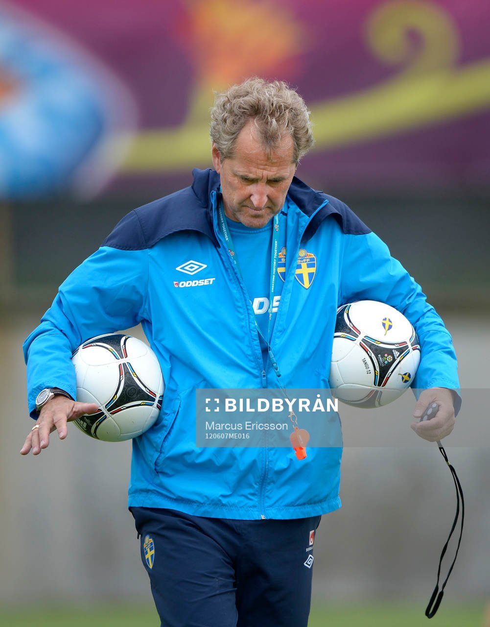 Sveriges första träning i Kiev. Erik Hamrén,