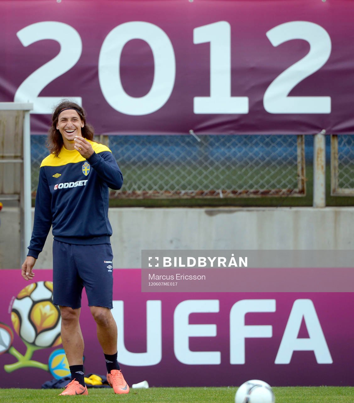 Sveriges första träning i Kiev. Zlatan Ibrahimovic