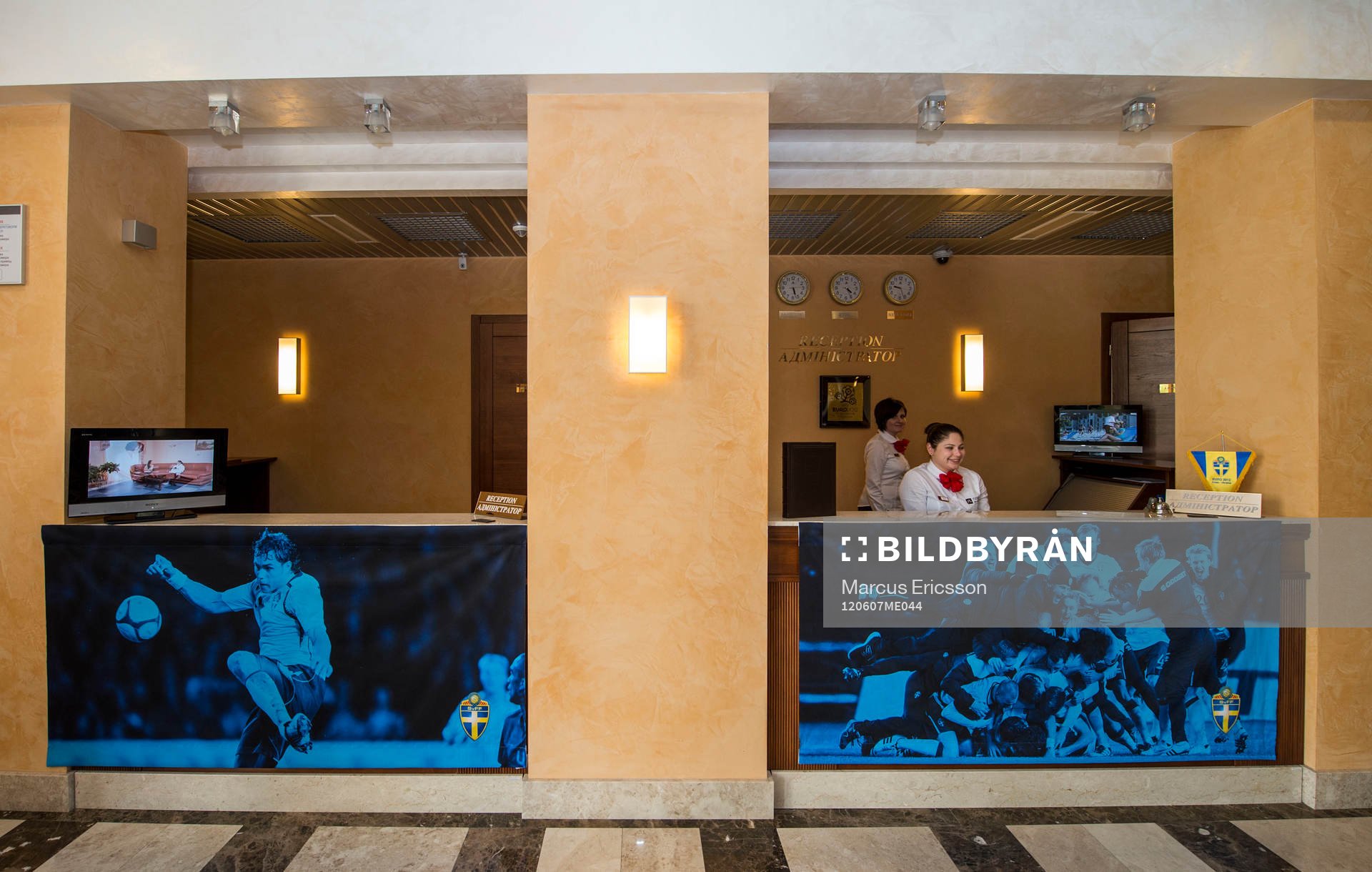 Rundvisning på spelarhotellet. Spelarhotell, hotell