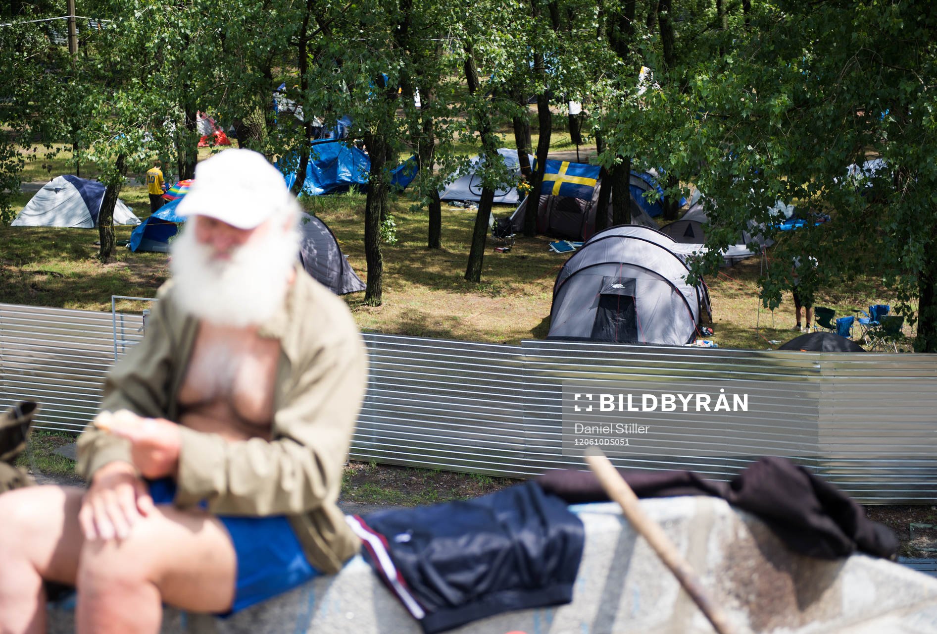 Camp Sweden. ukrainsk man
