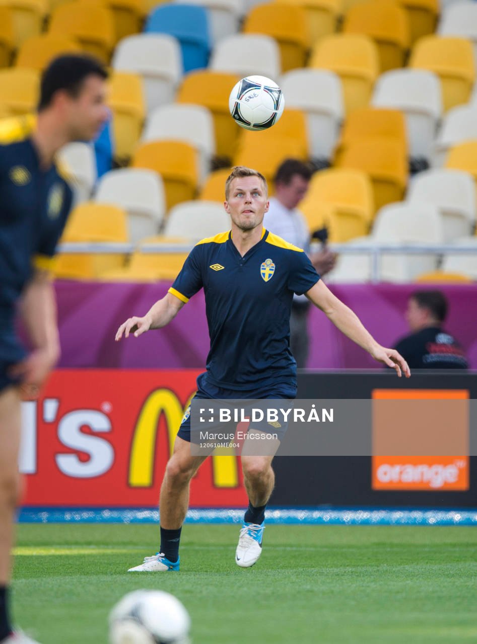 Sverige tränar på Olympia Stadion