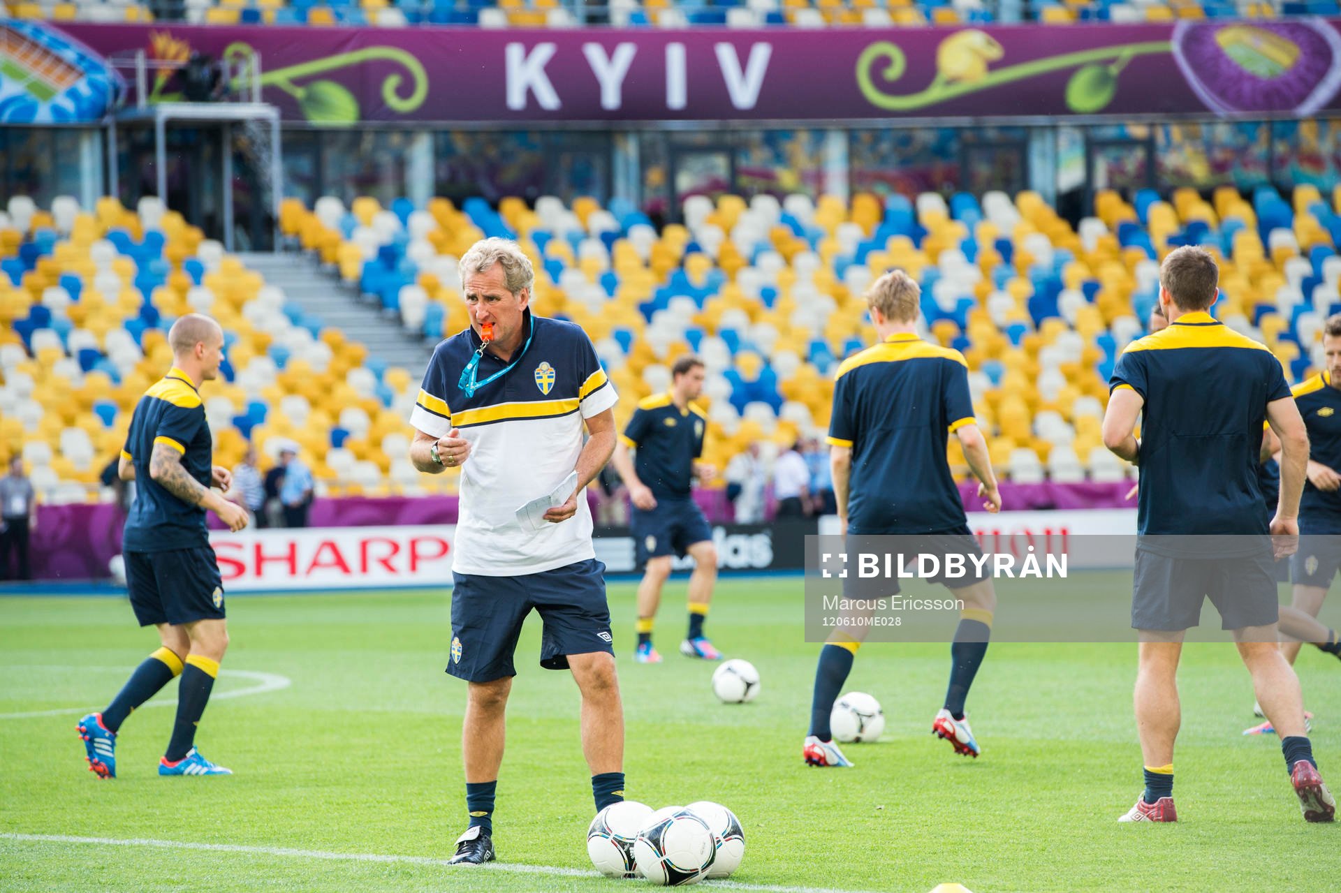 Sverige tränar på Olympia Stadion