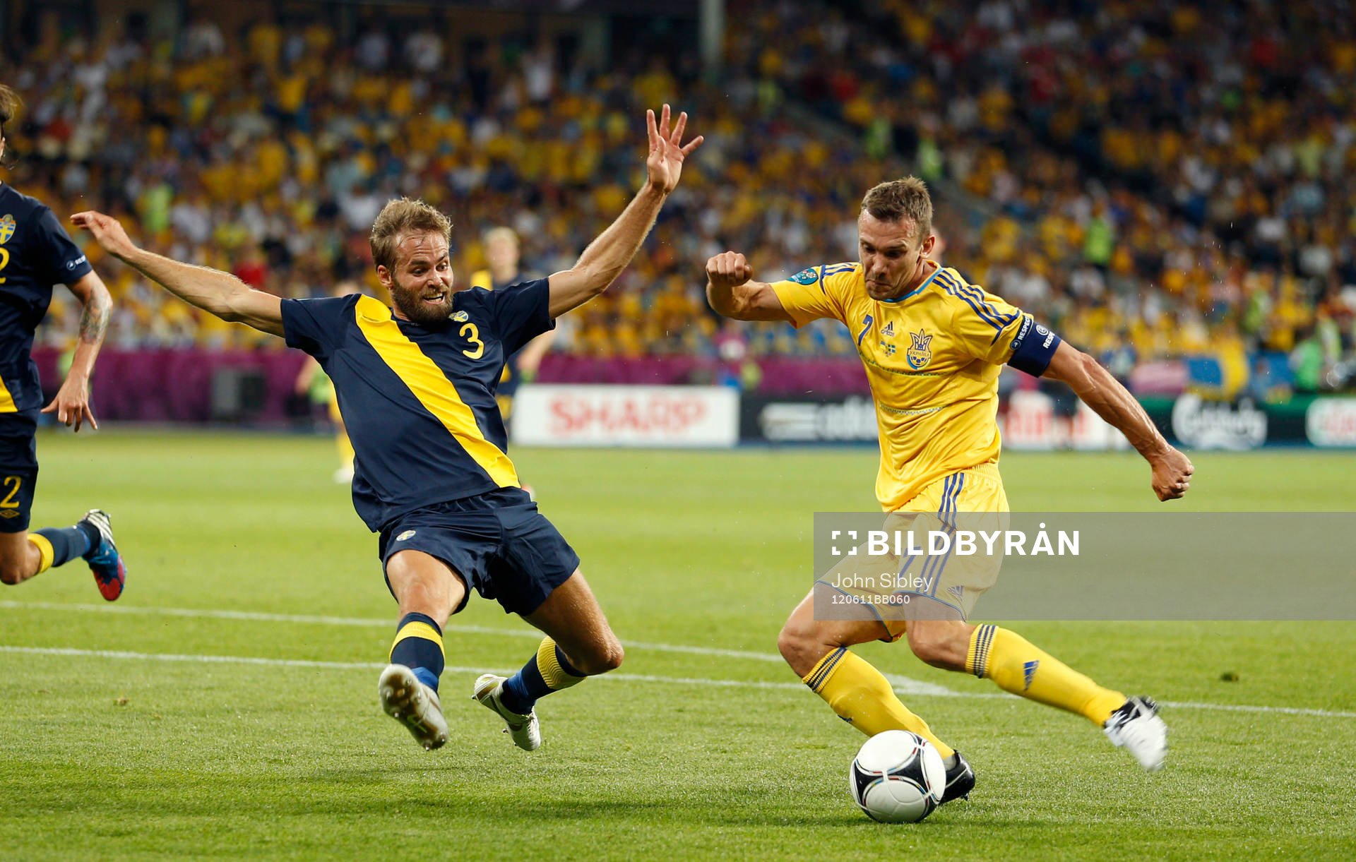 Olof Mellberg, Sverige,  Andriy Shevchenko, Ukraina