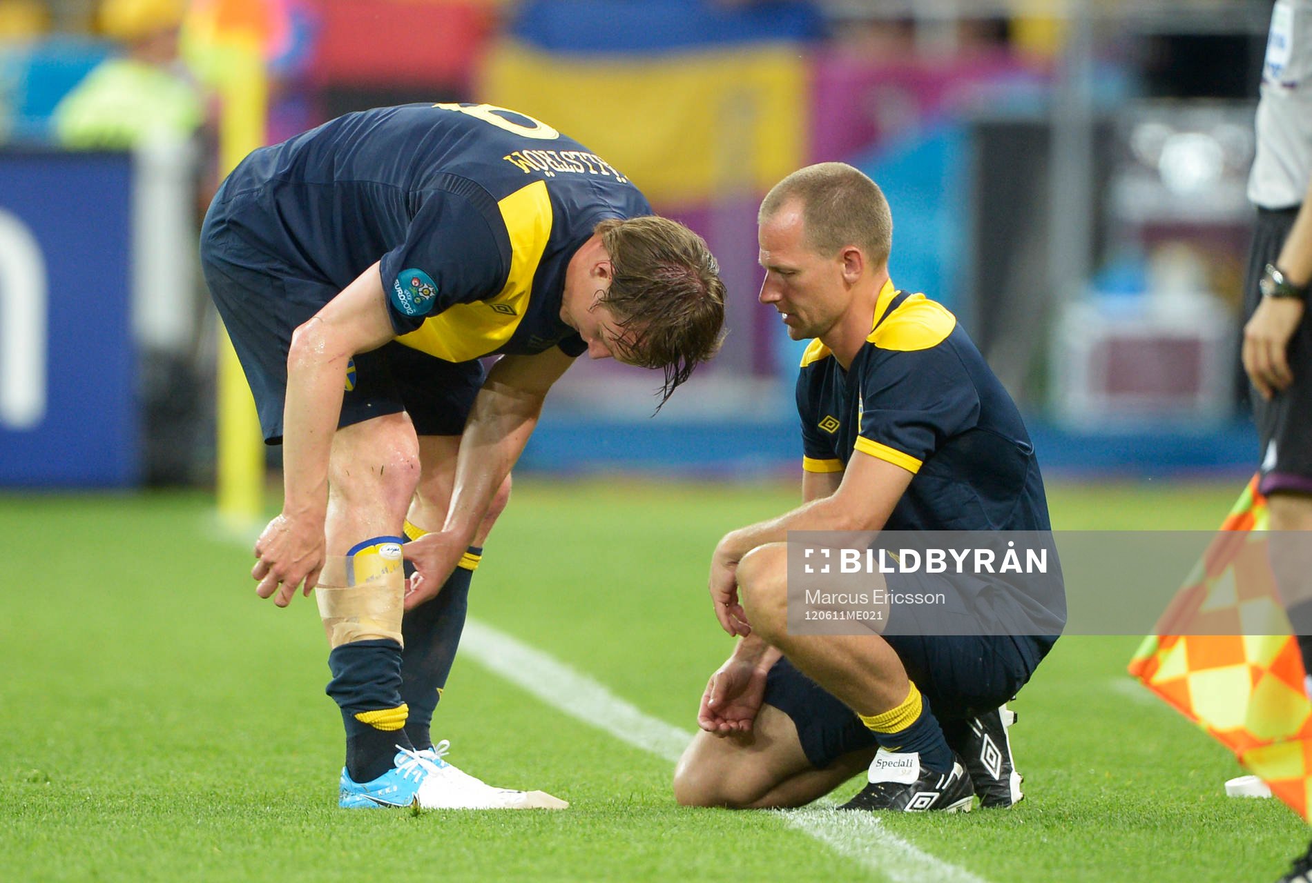 Kim Källström, Sverige tejpar vaden, benskydd