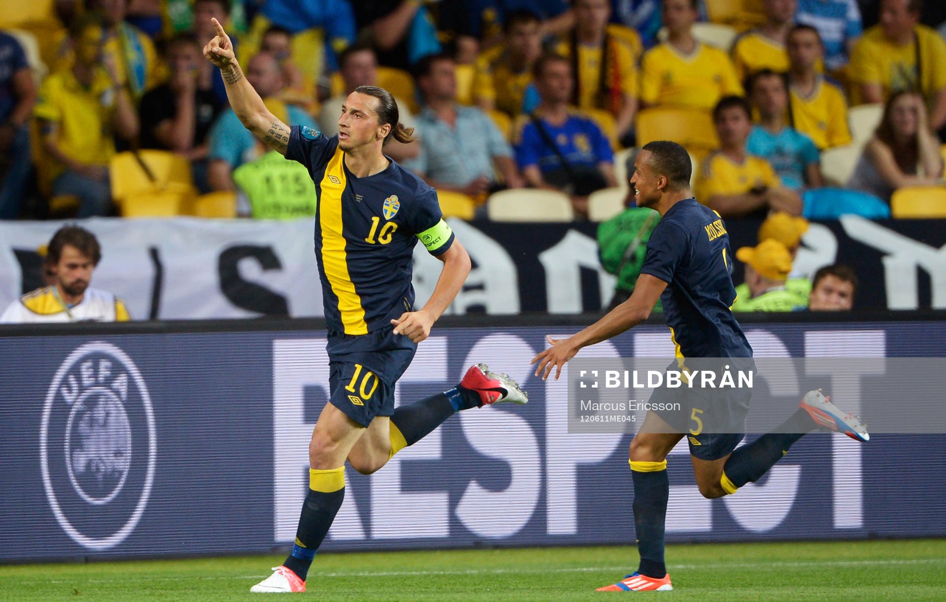 Zlatan Ibrahimovic,  Sverige jubel 1-0