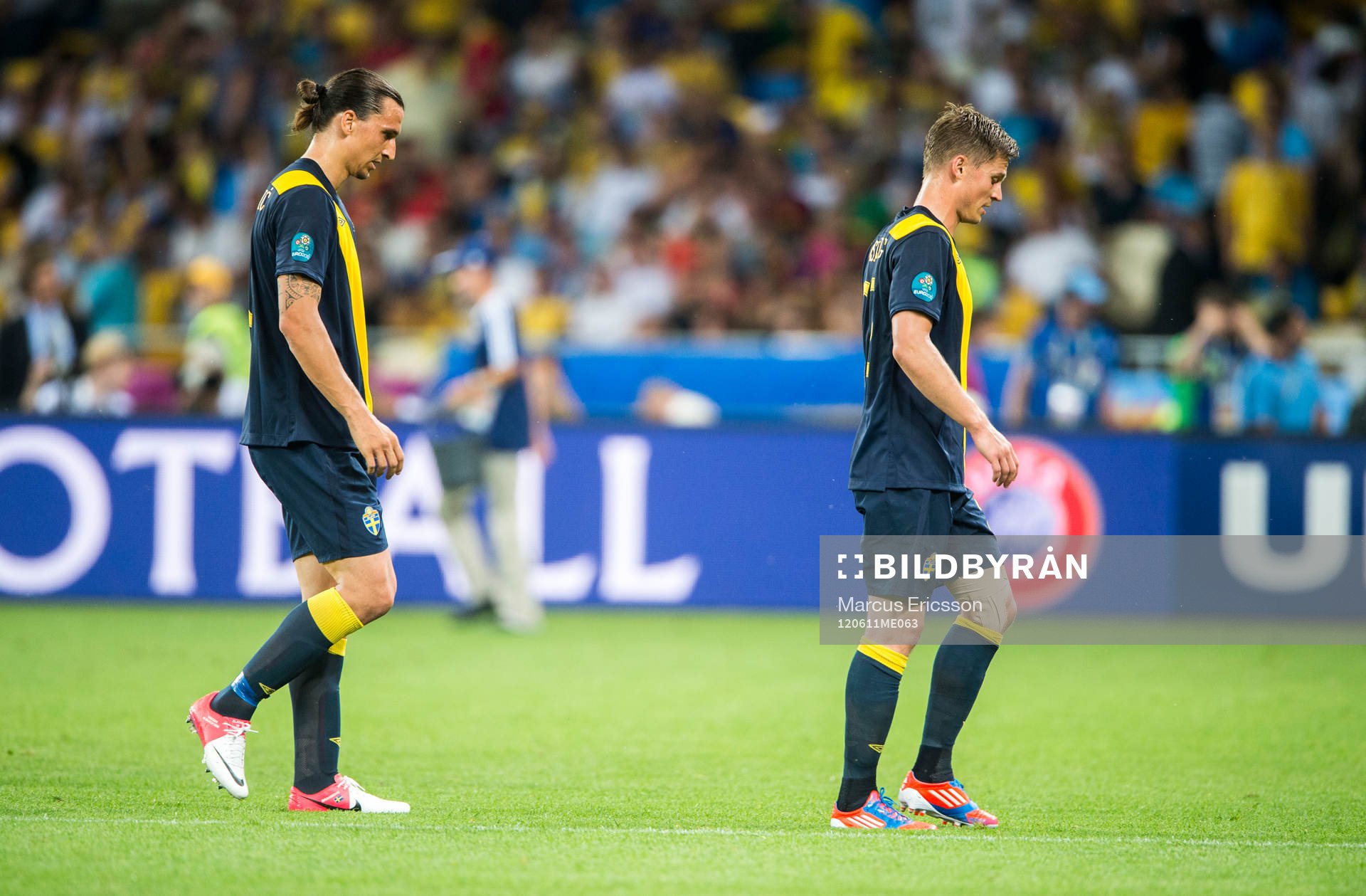 Zlatan Ibrahimovic och Markus Rosenberg, Sverige, depp