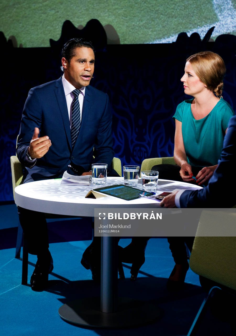 Daniel Nannskog och Johanna Frändén, expertkommentatorer