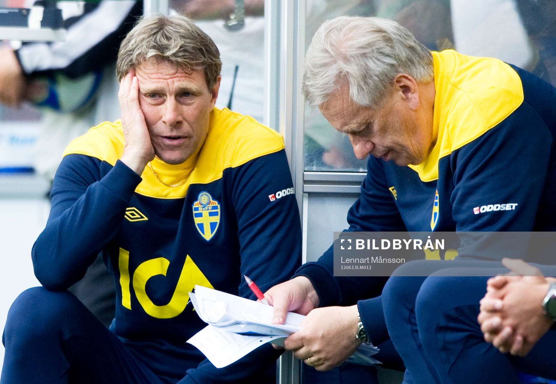Håkan Ericson och Tommy Söderberg, förbundskapten,