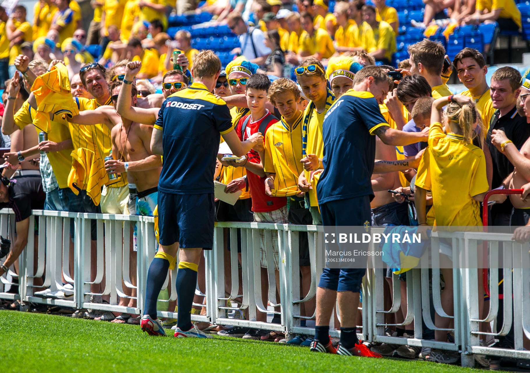 Öppen träning för de svenska fansen på Dynamo Stadion.