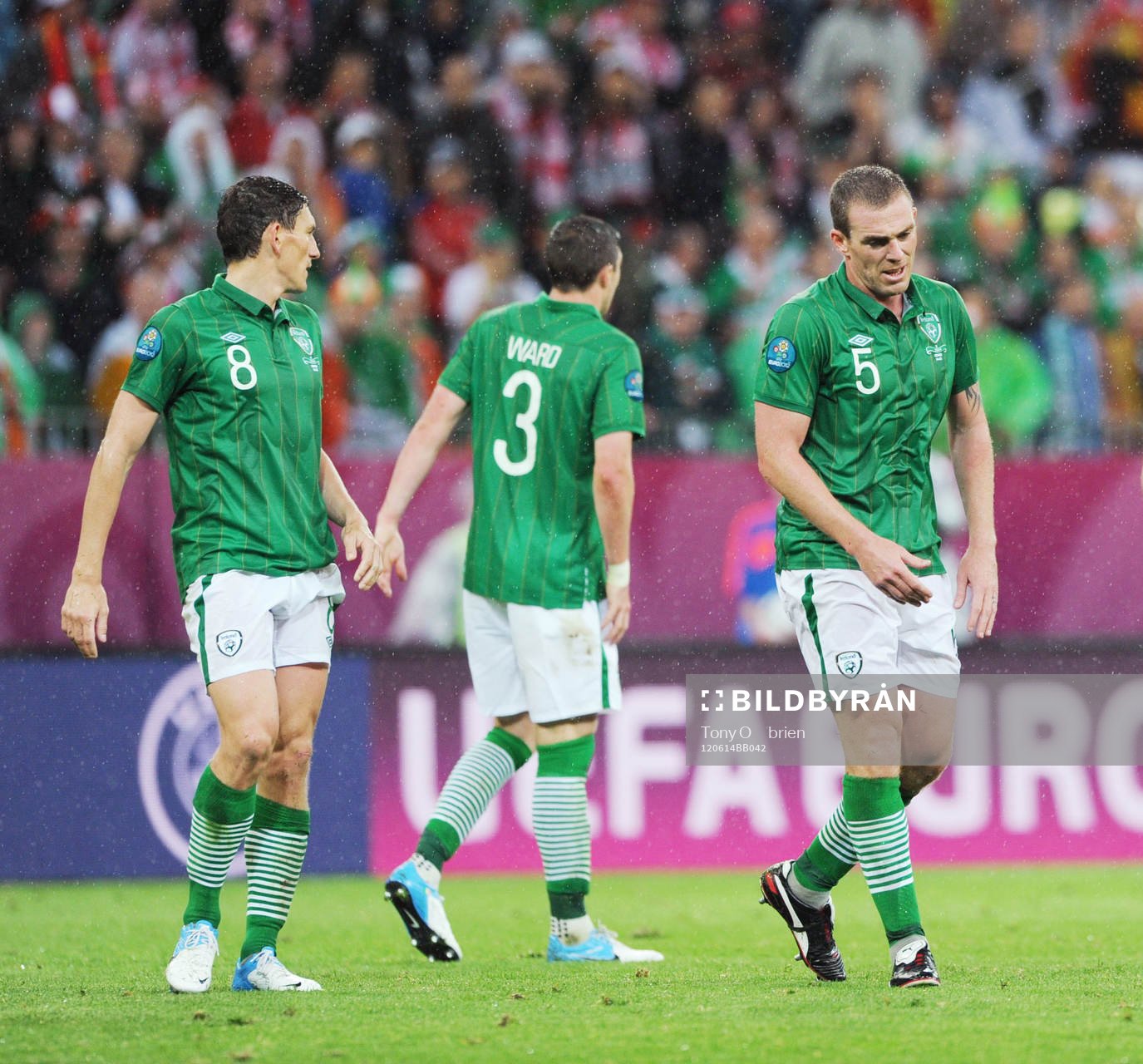 Richard Dunne och Keith Andrews, Irland, depp