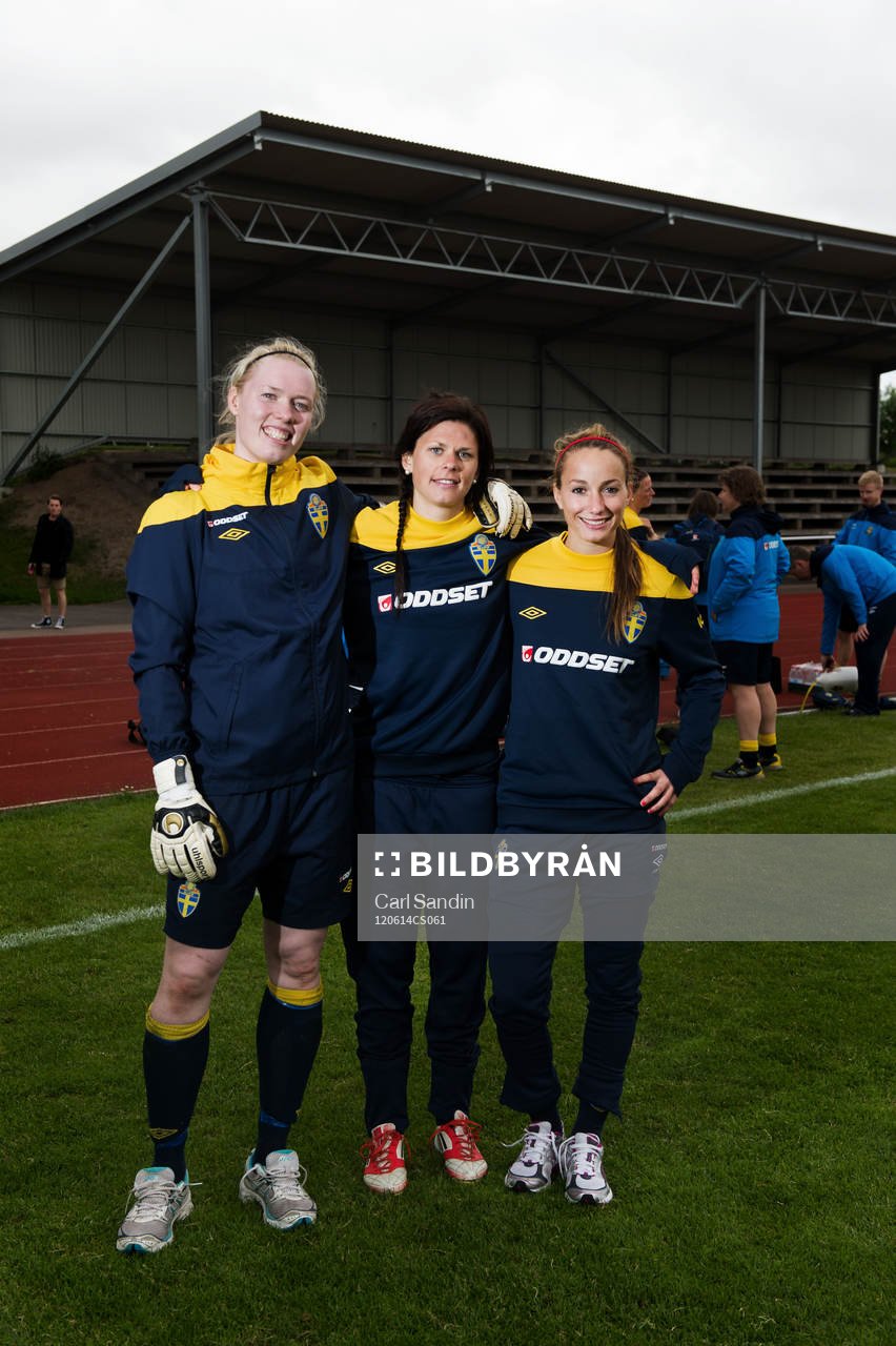 Hedvig Lindahl, målvakt, Susanne Moberg, Kosovare Asllani,