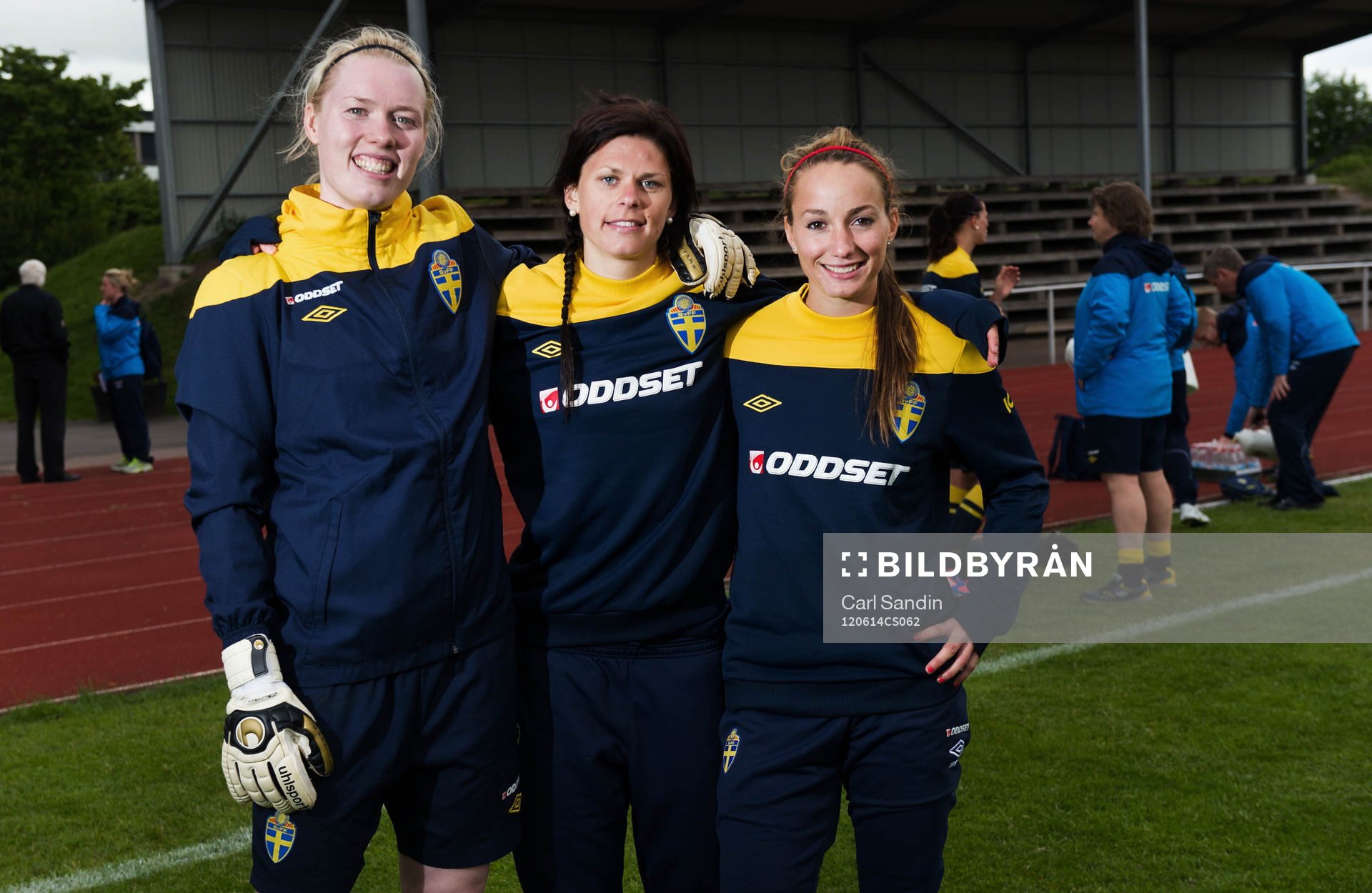 Hedvig Lindahl, målvakt, Susanne Moberg, Kosovare Asllani,