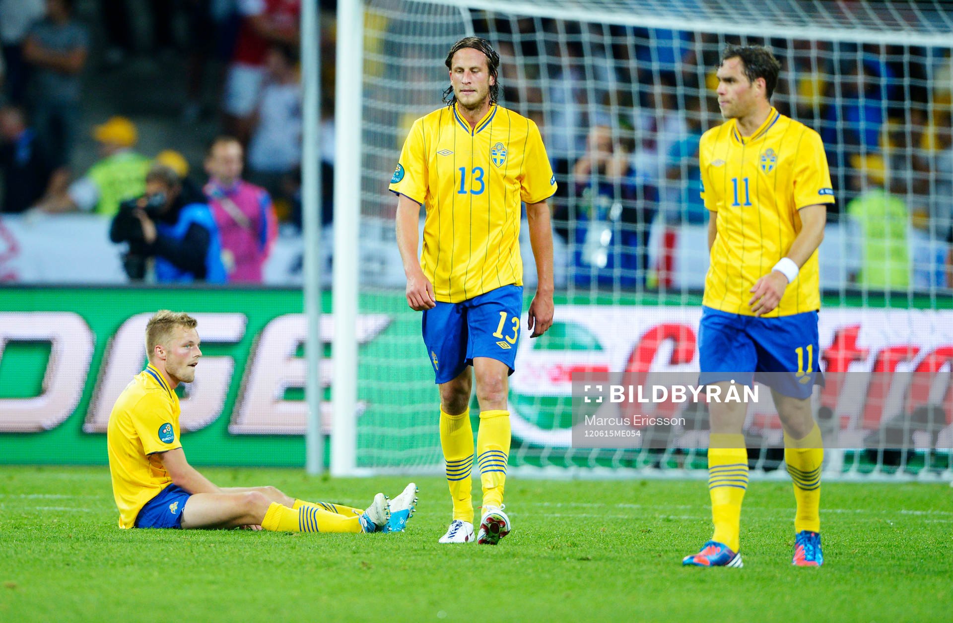 Sebastian Larsson, Jonas Olsson och Johan Elmander,