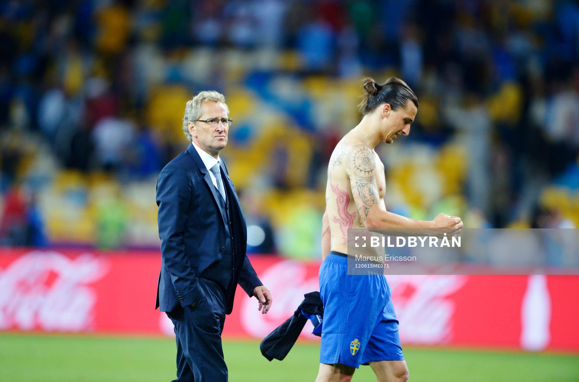 Erik Hamrén, förbundskapten, och Zlatan Ibrahimovic,