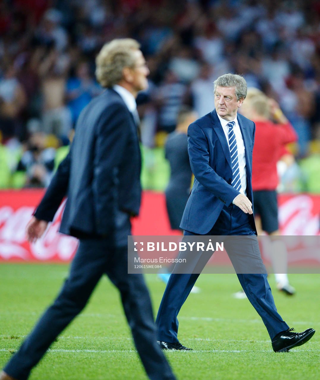 Erik Hamrén, förbundskapten, Sverige, och Roy Hodgson,