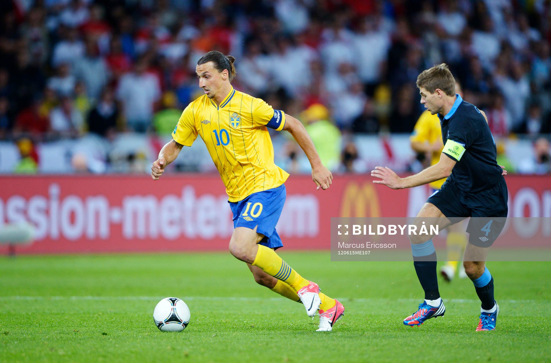 Zlatan Ibrahimovic, Sverige, och Steven Gerrard, England