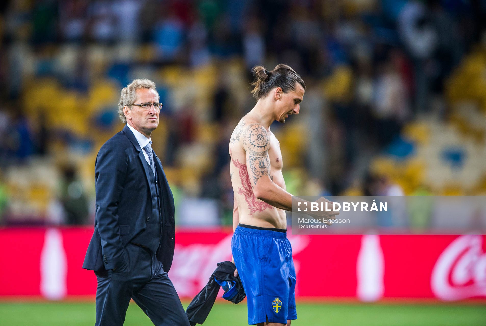 Erik Hamrén, förbundskapten, och Zlatan Ibrahimovic,