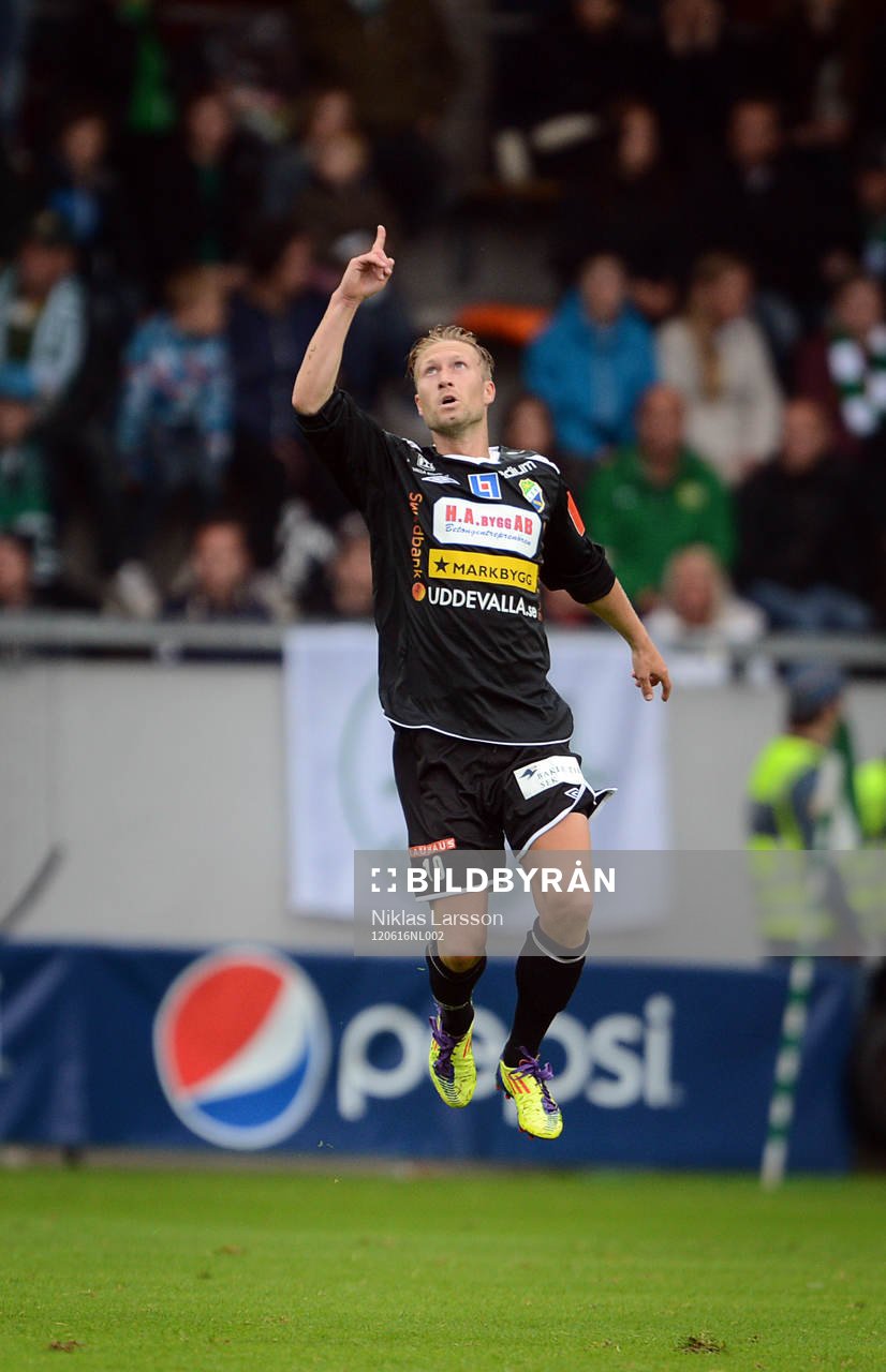  Andreas Ljunggren-Eriksson, Ljungskile jubel efter 0-1 målet.