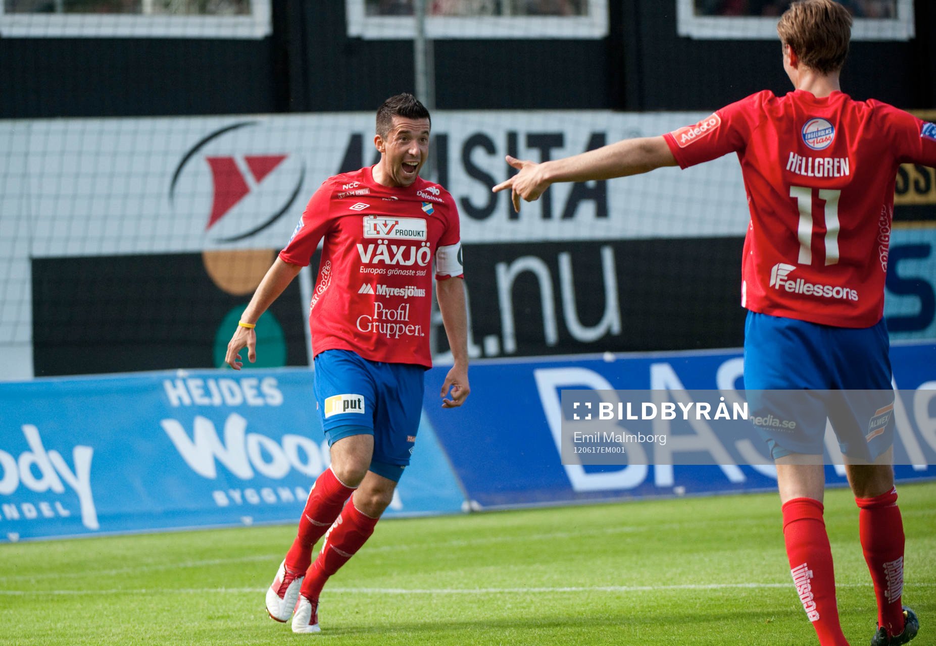 Denis Velic, Öster gör 1-0. Jubel