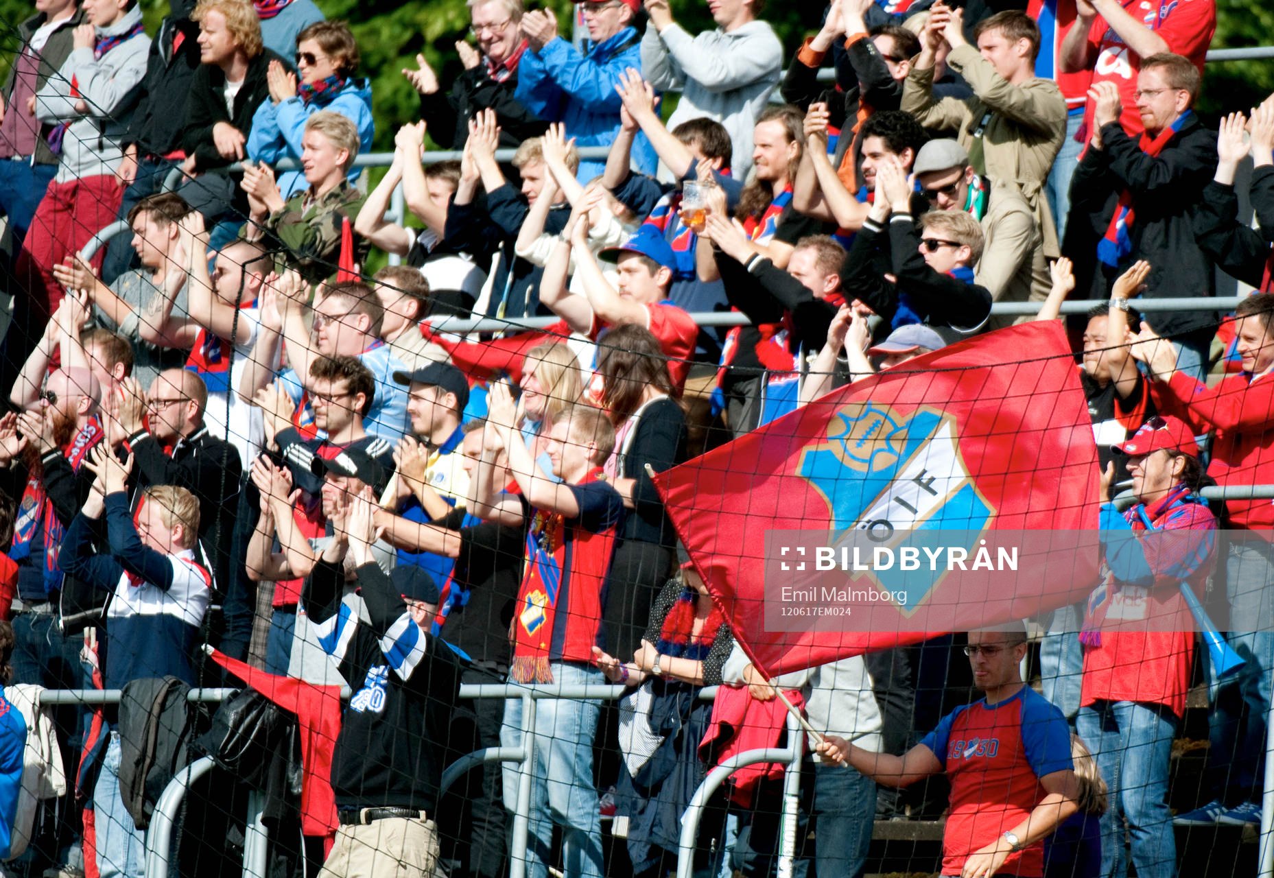 Östers klack., fans, supporter, flagga