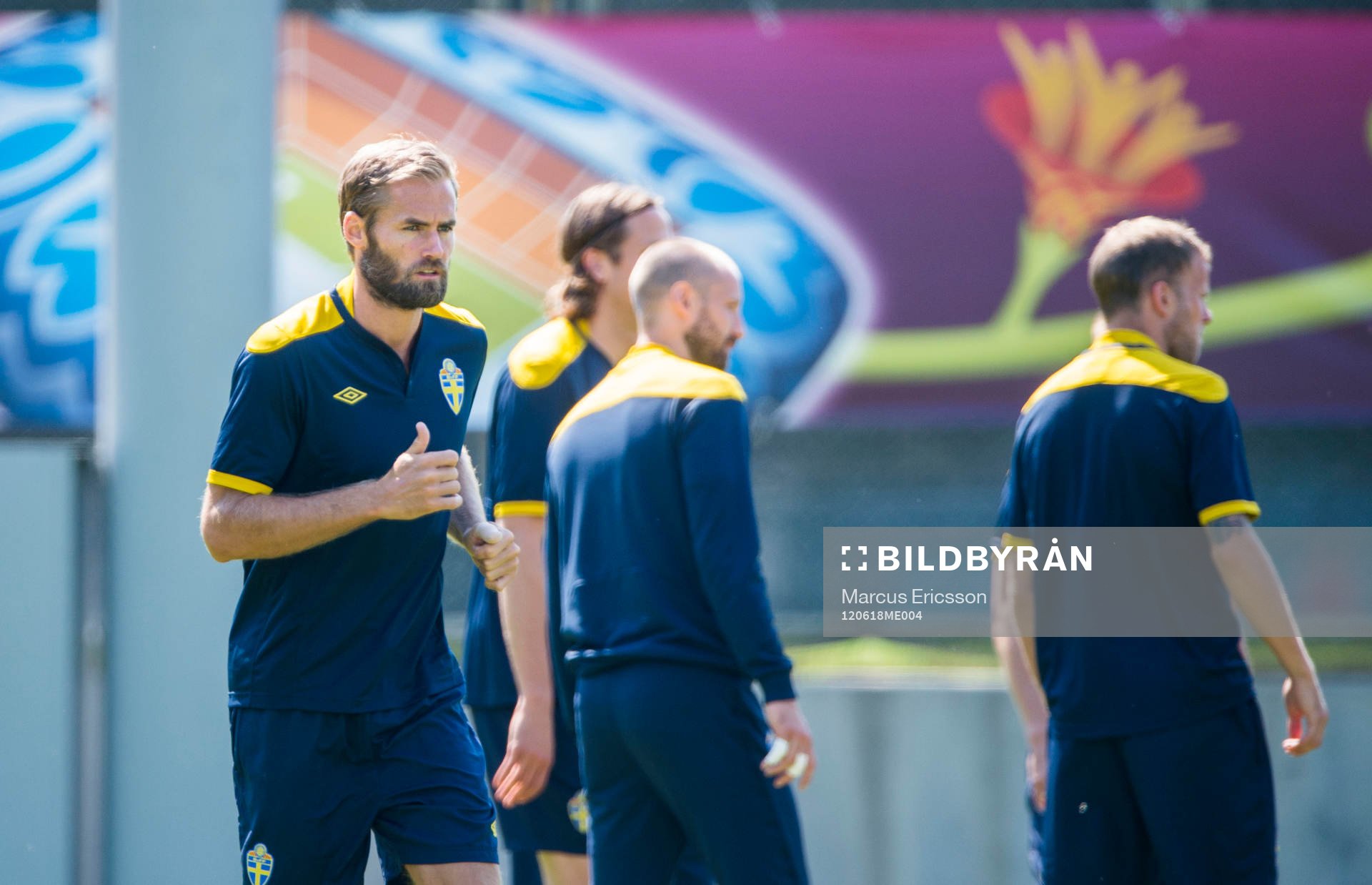 Sveriges sista träning i EM. Olof Mellberg