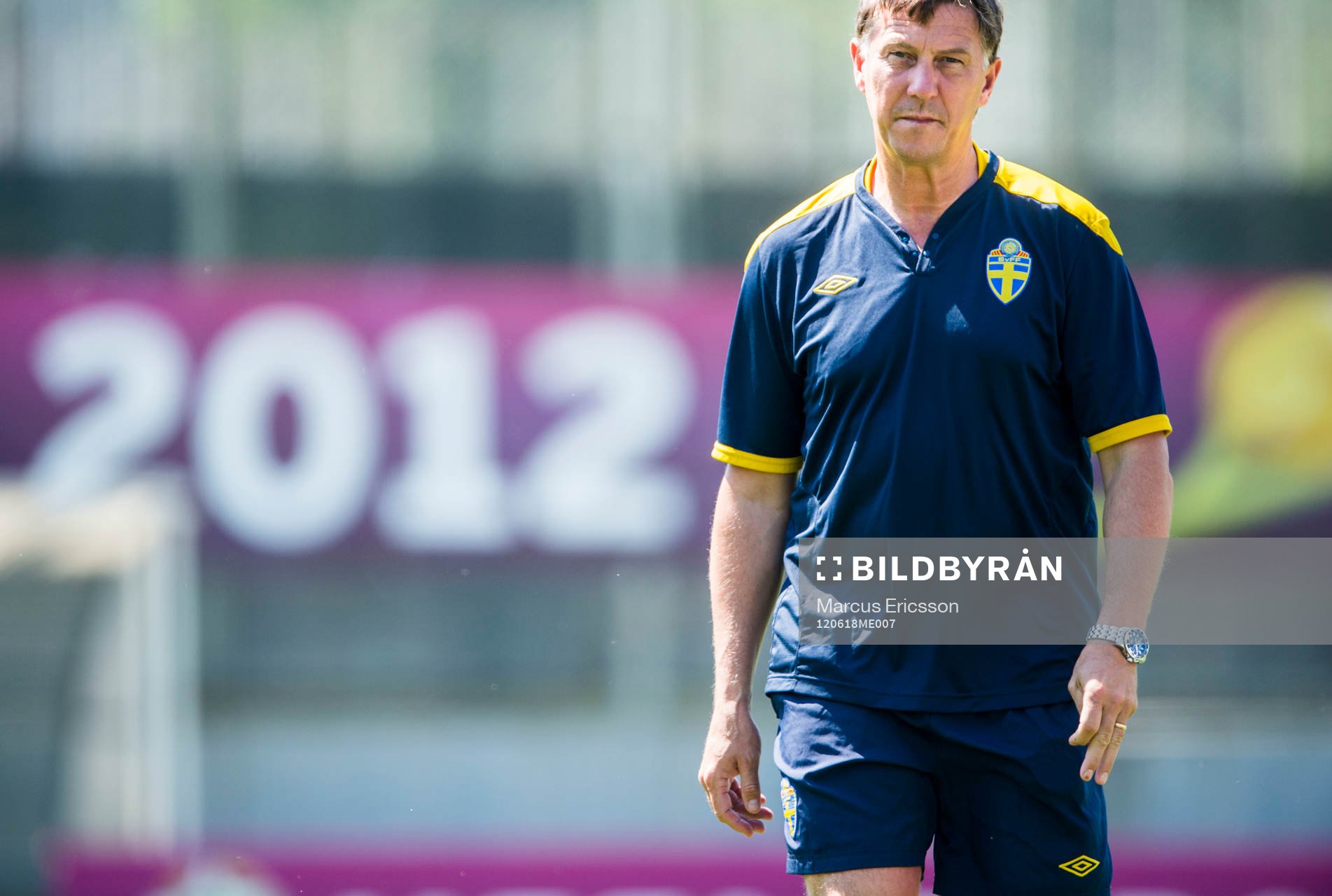 Sveriges sista träning i EM. Kjell Jonevret