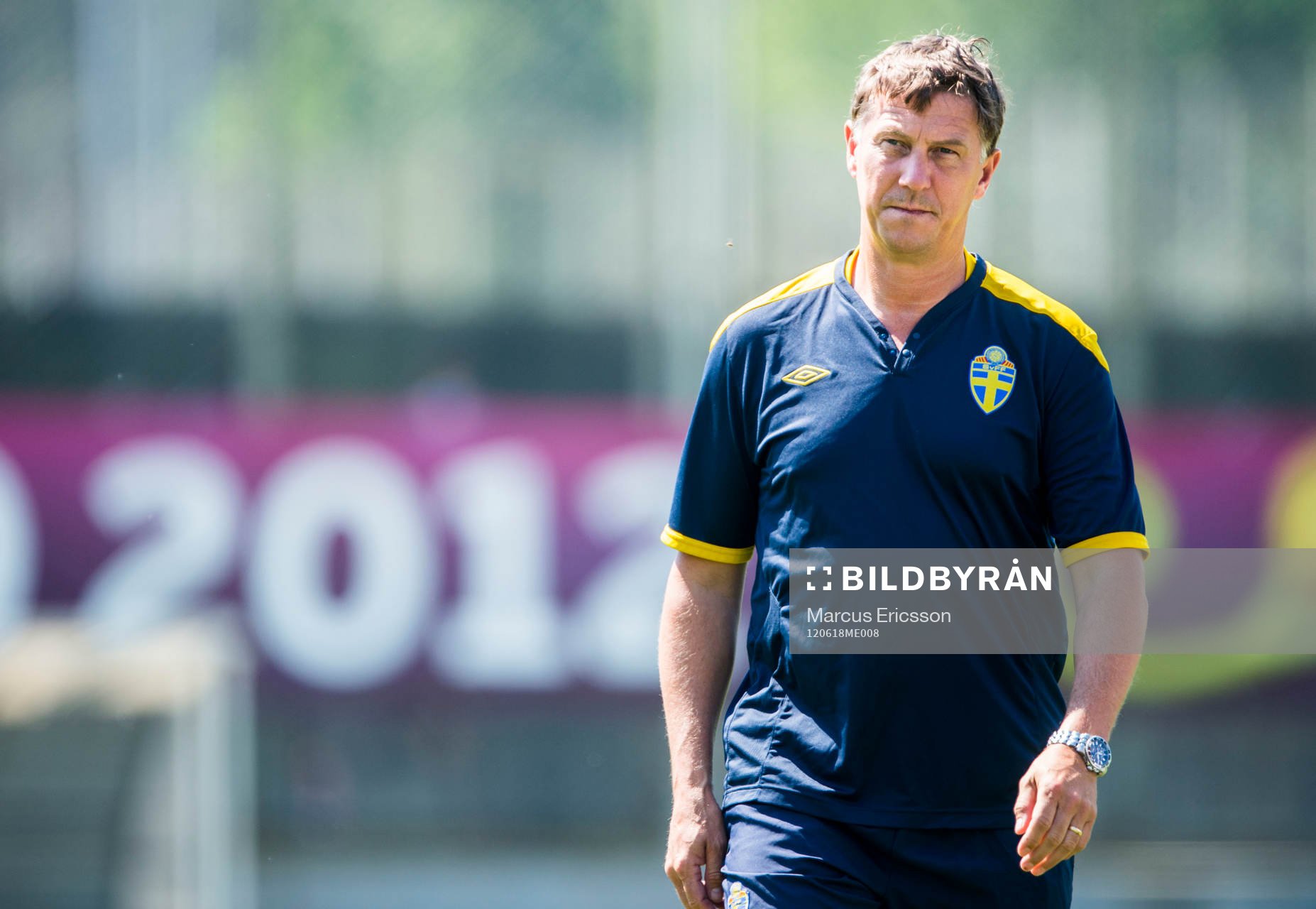 Sveriges sista träning i EM. Kjell Jonevret