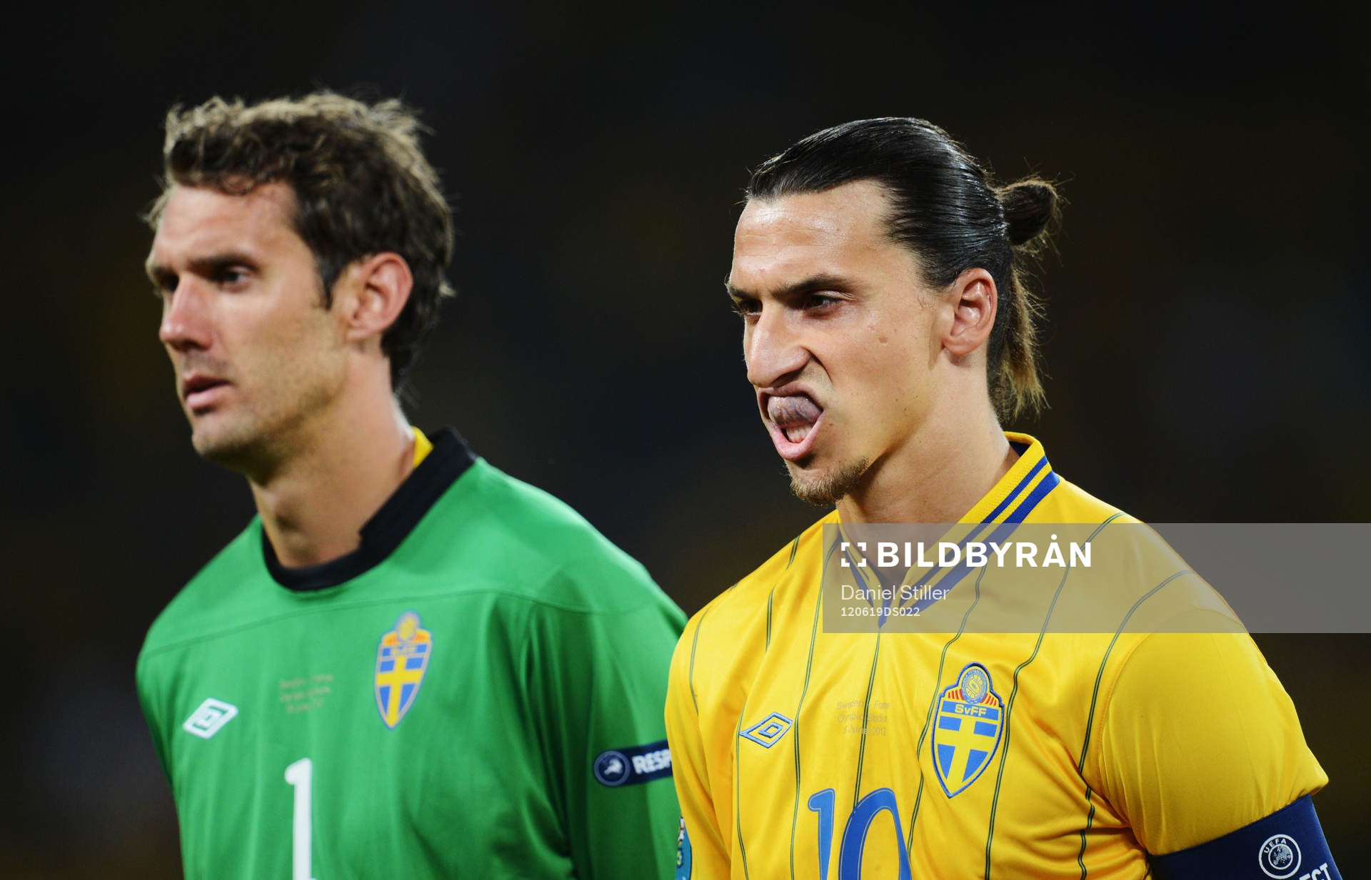 Andreas Isaksson, målvakt, och Zlatan Ibrahimovic,
