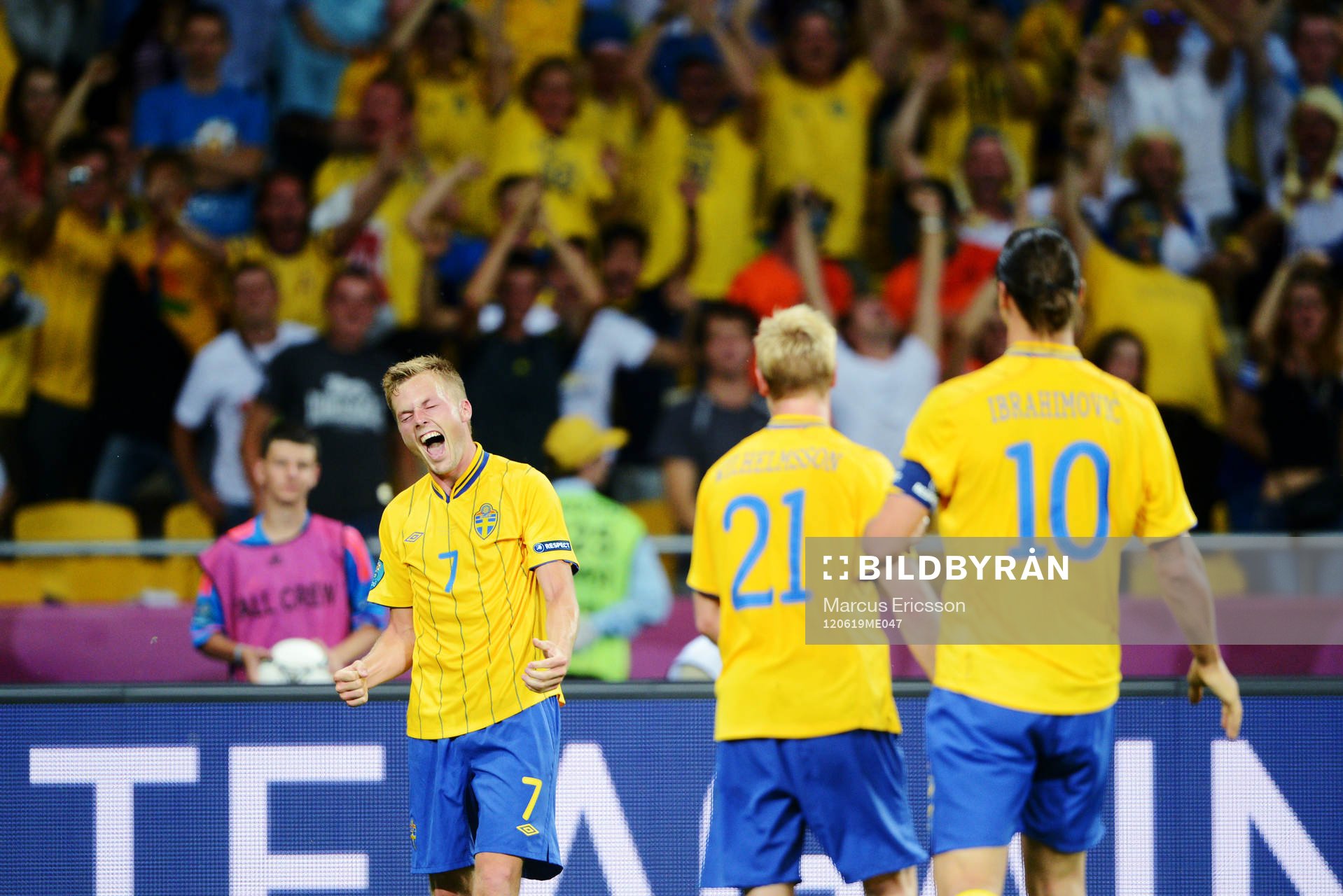 Sebastian Larsson, Sverige, jublar