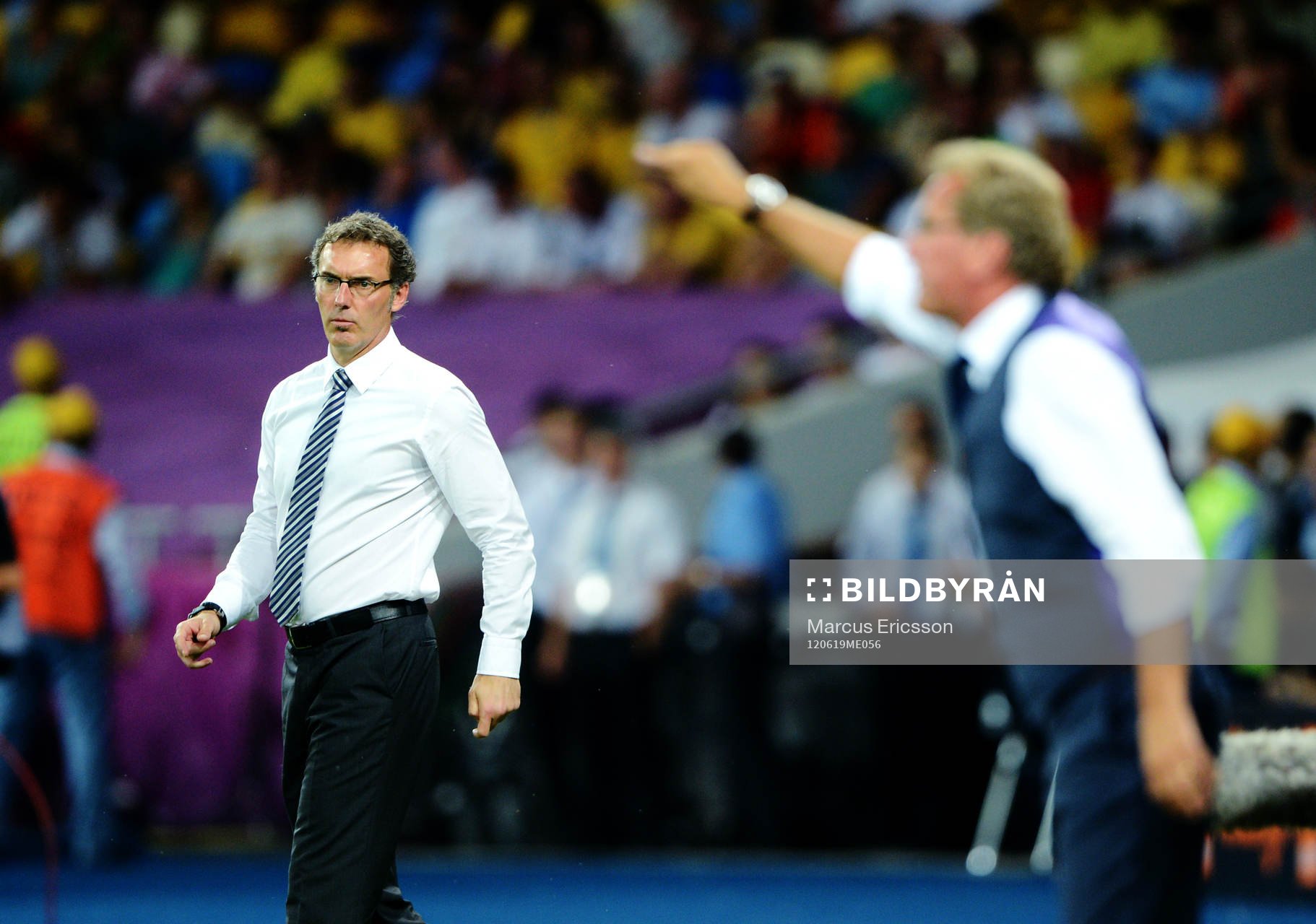 Laurent Blanc, förbundskapten, Frankrike, och Erik